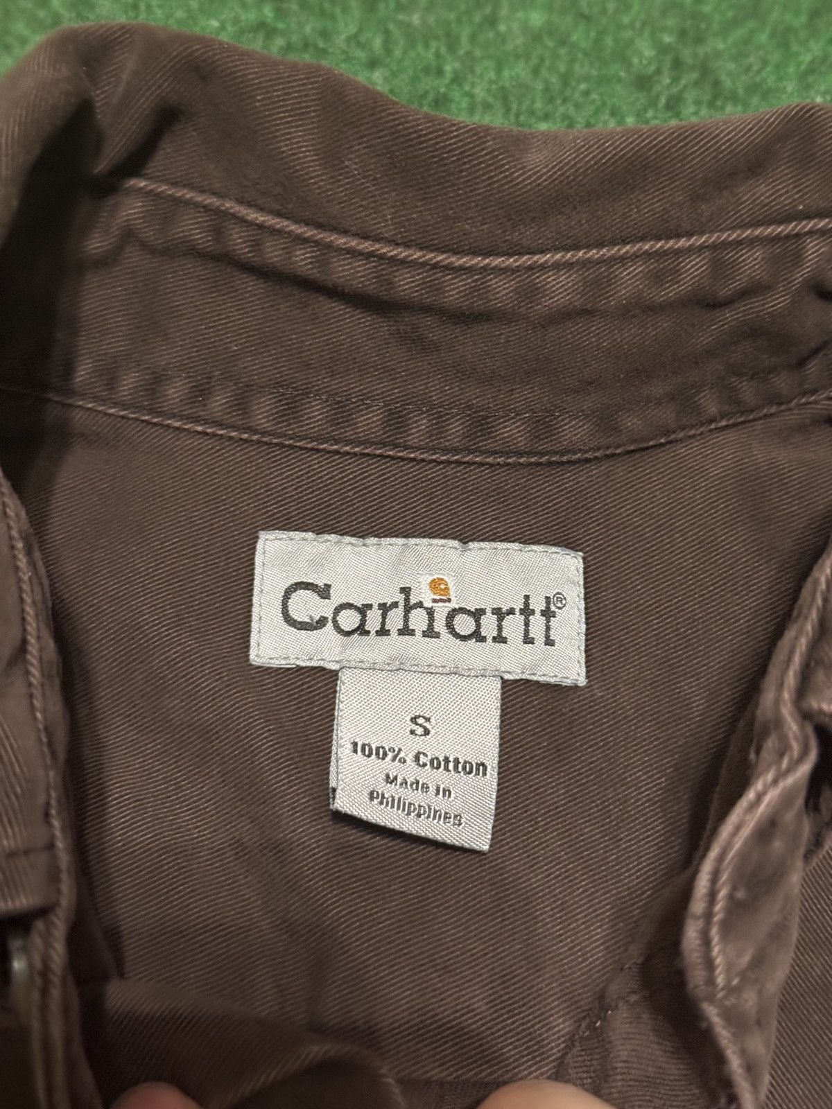 Carhartt Carhartt Heavyweight Button Up Shirt 21x29 Brown M/L Y2K Size US M / EU 48-50 / 2 - 3 Thumbnail