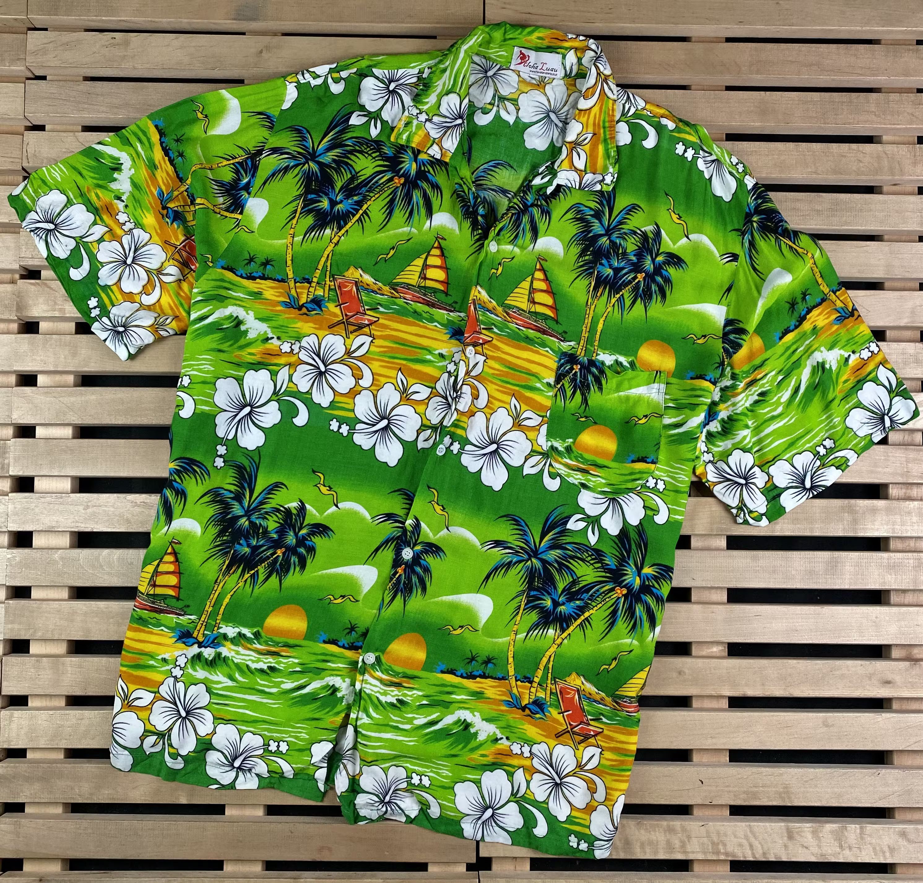 Vintage Mens Hawaiian Shirt Aloha Vintage Size XL Size US XL / EU 56 / 4 - 1 Thumbnail
