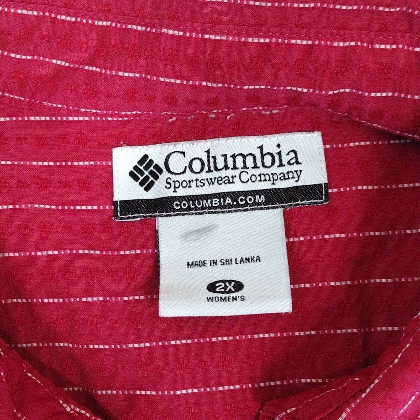Columbia Columbia Red Stripes Plus Size Cotton Lightweight Shirt Size XXL / US 16-18 / IT 52-54 - 6 Thumbnail