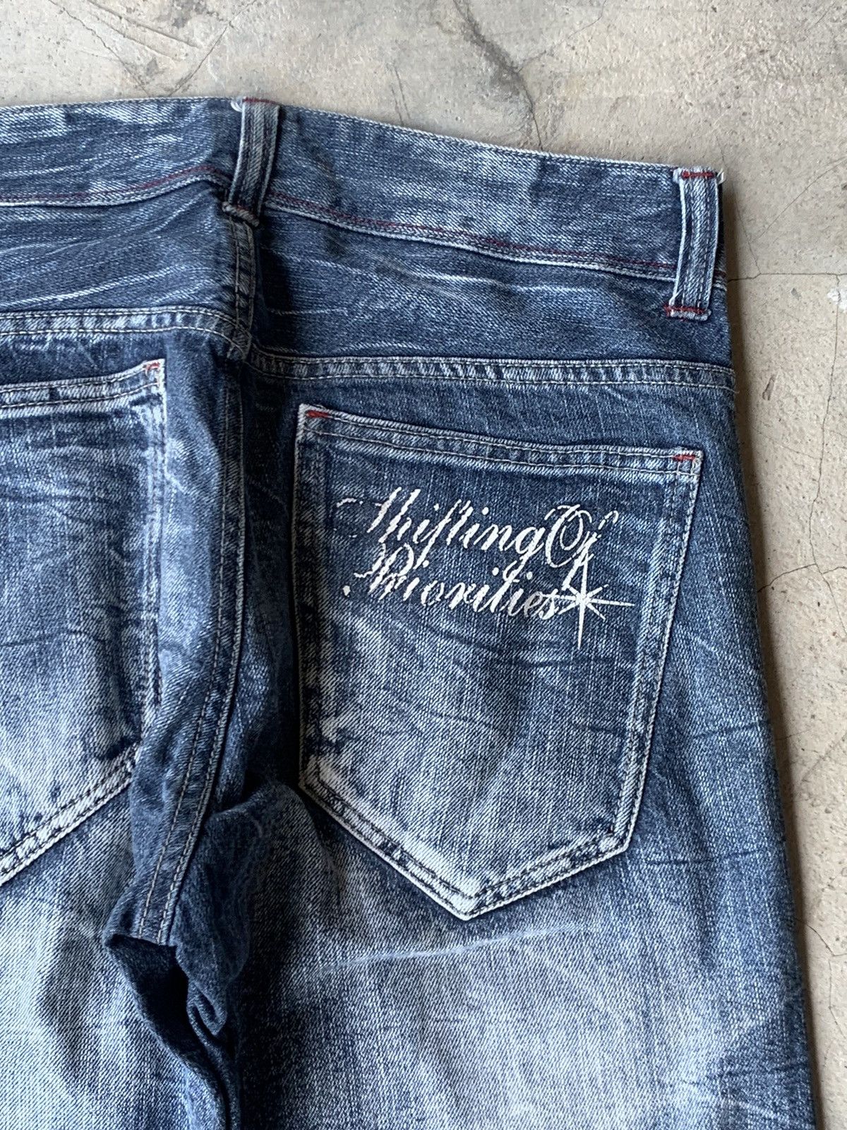 Skull Jeans by an Alchemist Skull bones jean lightning design. Size US 31 - 11 Thumbnail