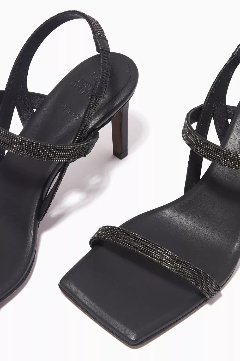 Brunello Cucinelli o1y0725 Leather Sandals in Black Size US 9.5 / IT 39.5 - 4 Thumbnail
