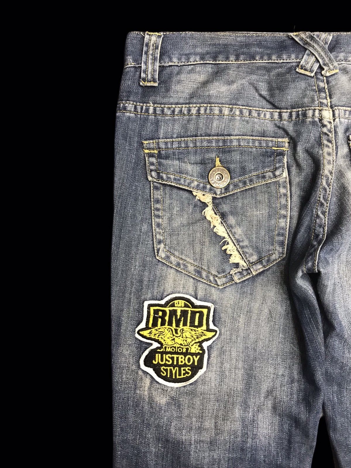 💥FLARE💥REAL MIND Patches Style Light Flare Denim F59