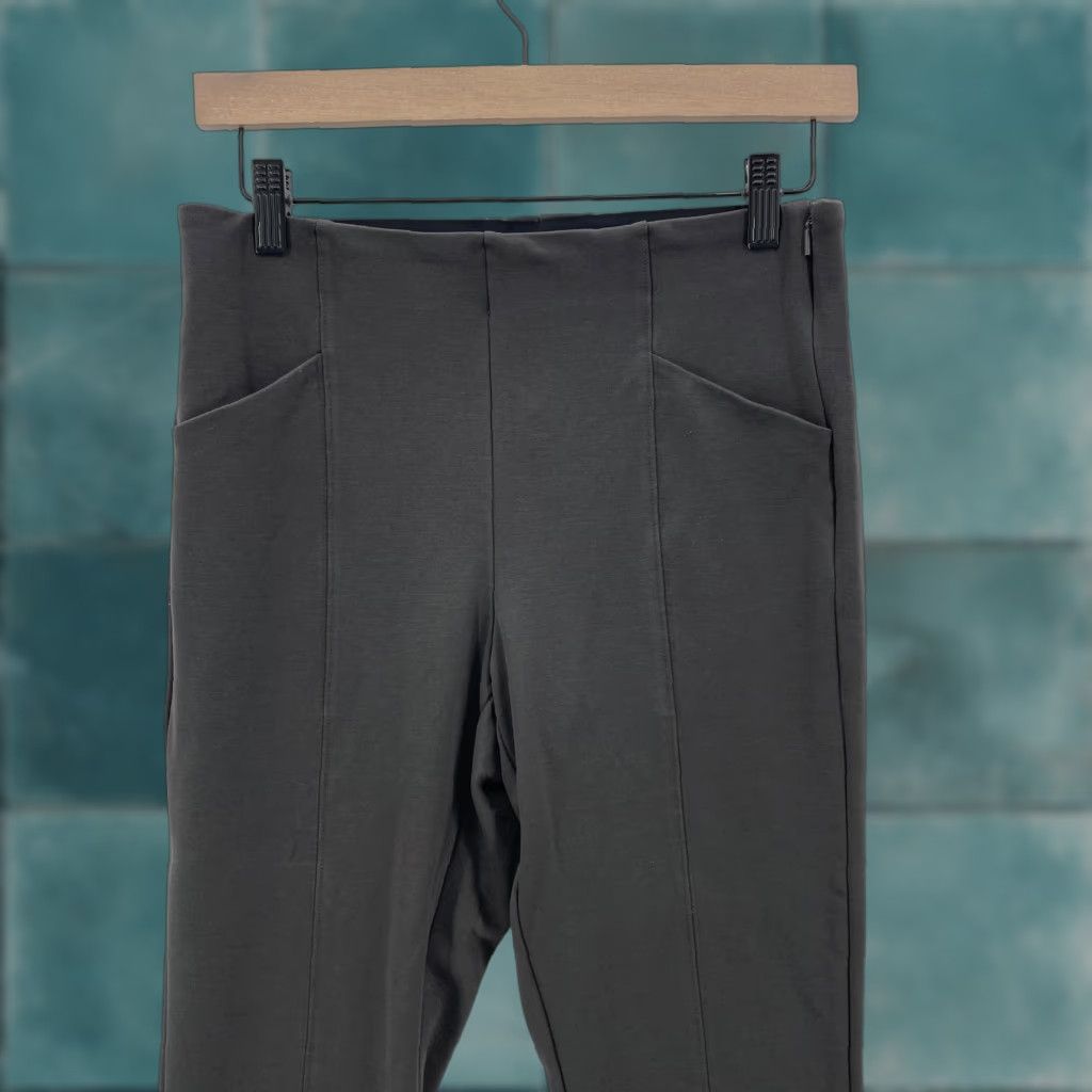 Athleta Athleta Siena Skinny Pants Womens 6 Gray Ponte Ankle Side Zip Pockets Workwear Size 28" / US 6 / IT 42 - 1 Thumbnail