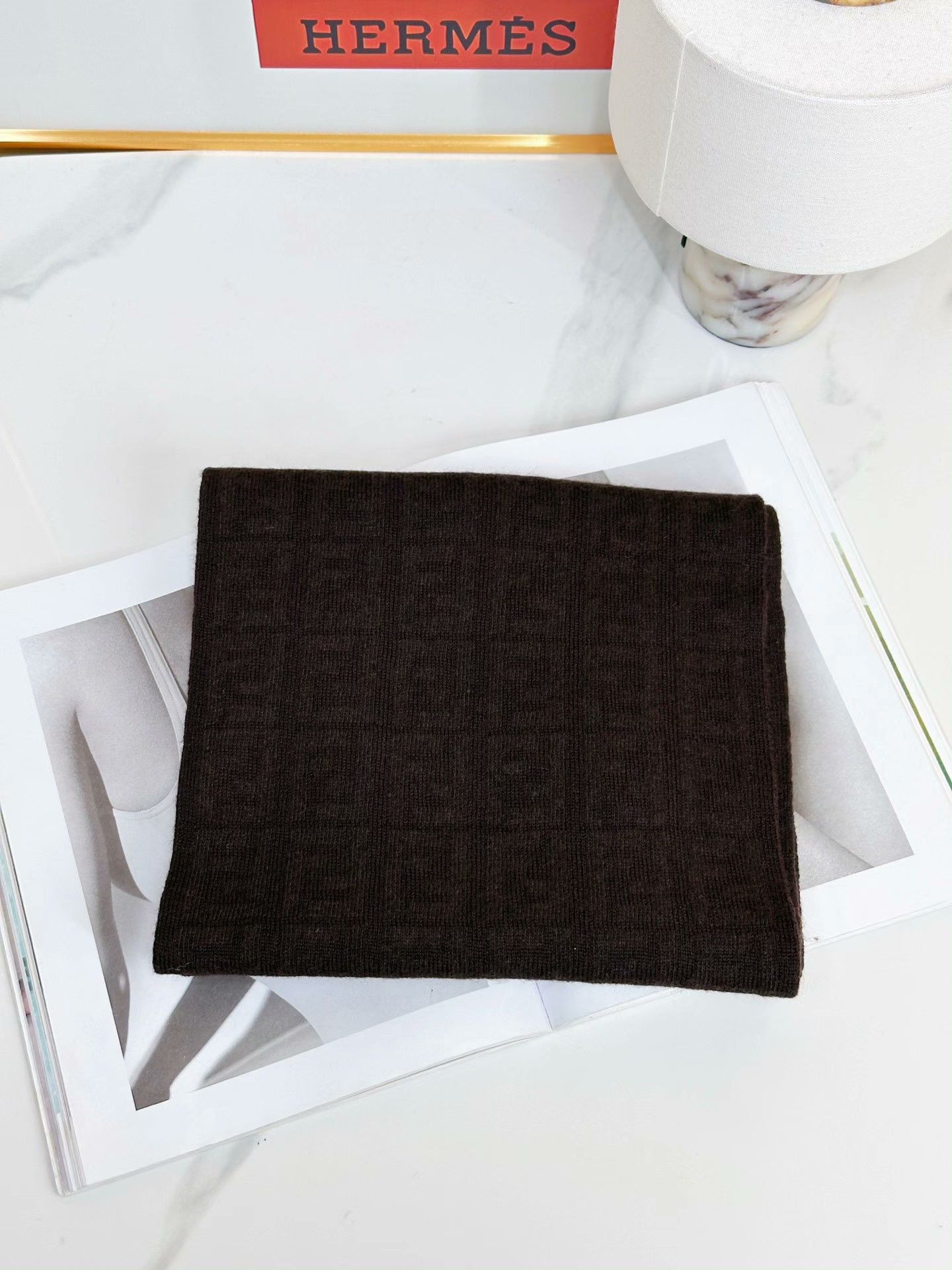 Fendi FENDI Brown Wool Casual Scarf Size ONE SIZE - 1 Thumbnail