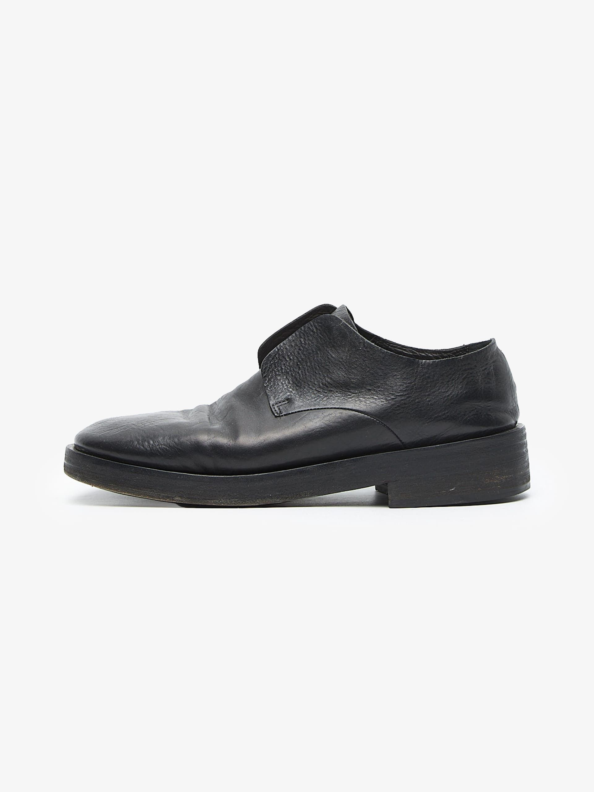 Marsell Black Laceless Leather Derby Shoes Size US 9.5 / EU 42-43 - 1 Thumbnail