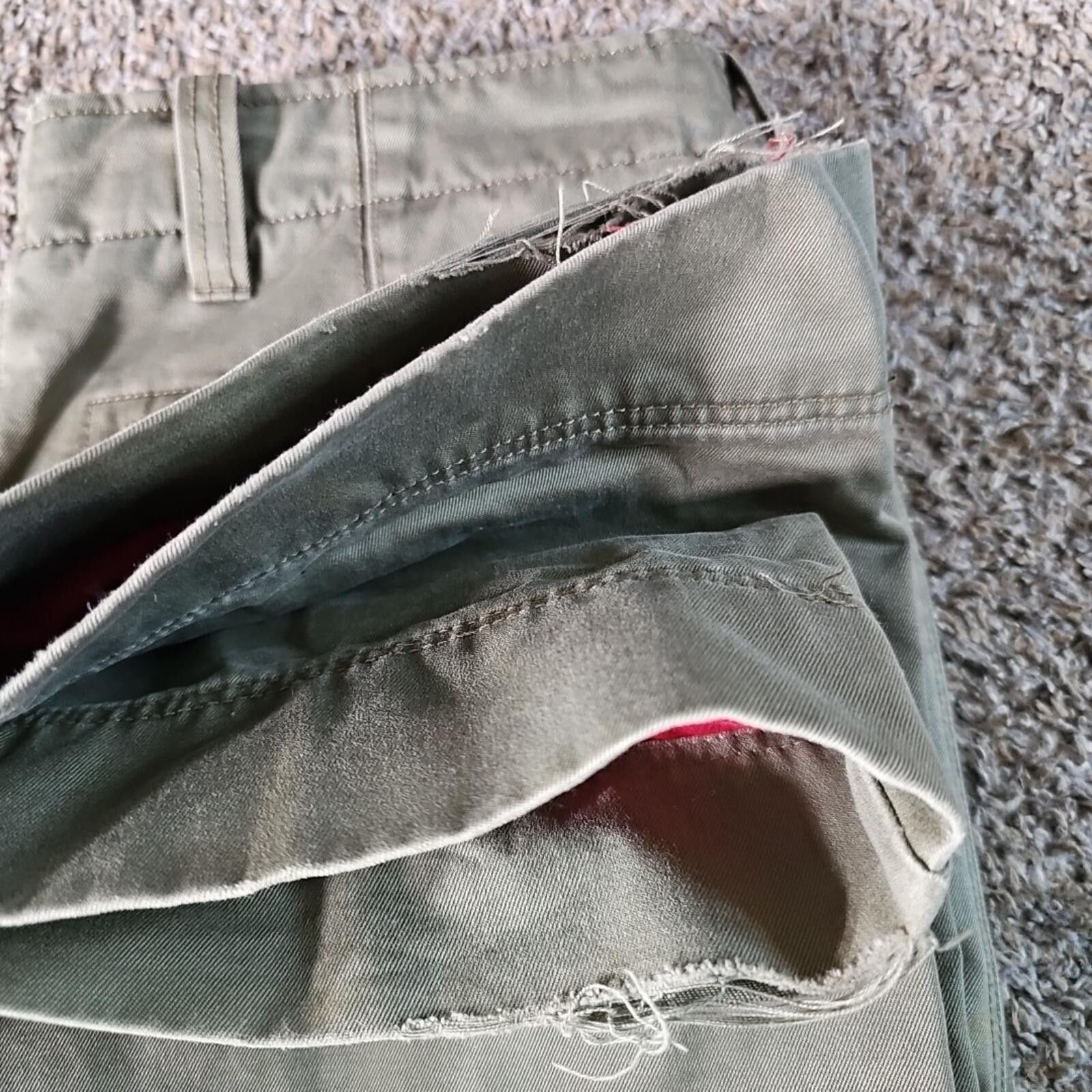 J.Crew Vintage J Crew Flannel Lined Cargo Pant Mens 31x32 Green Size US 31 - 8 Thumbnail
