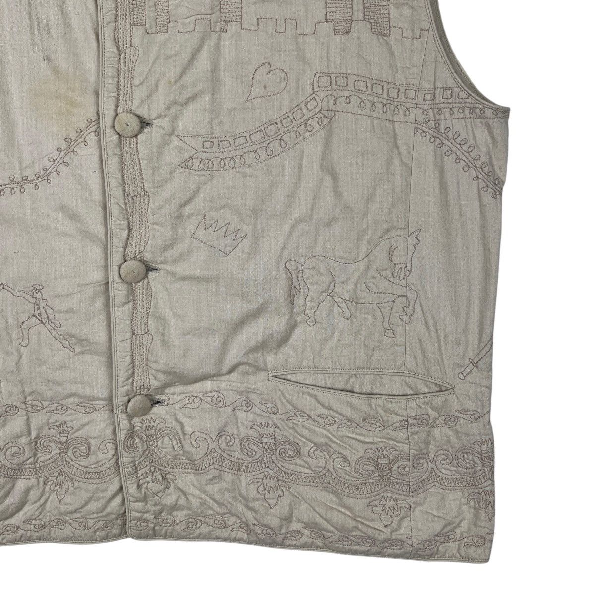 Issey Miyake 🔥 Haath Issey Miyake Primetive Embroidery Vest Size US M / EU 48-50 / 2 - 6 Thumbnail