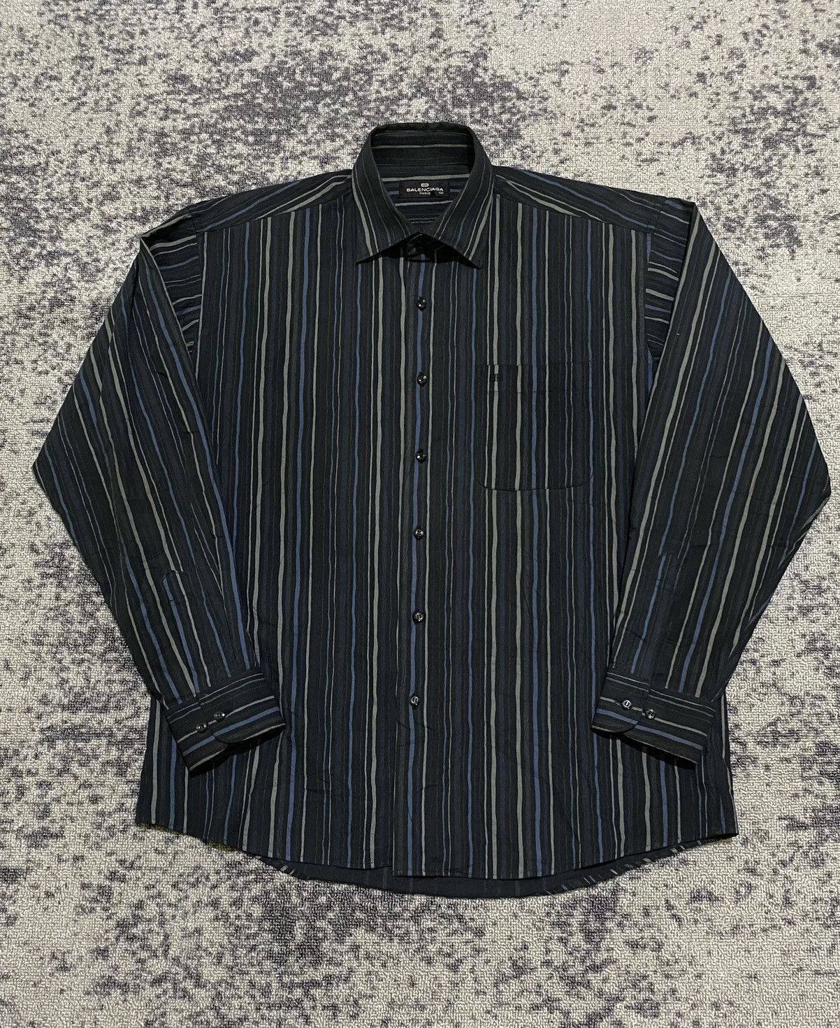 Balenciaga Vintage Balenciaga button ups striped shirt Size US L / EU 52-54 / 3 - 1 Thumbnail