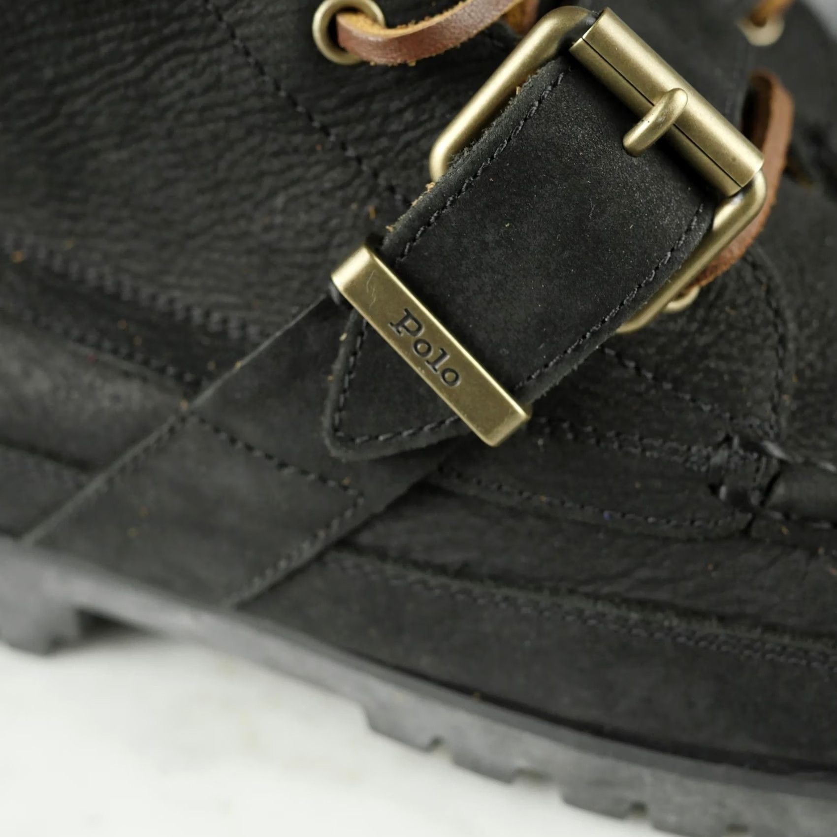 Polo Ralph Lauren Polo Ralph Lauren Ranger Boots Mens 9.5 Black Leather Lug Sole Moc Toe Combat Workwear Casual Shoes Size US M / EU 48-50 / 2 - 6 Thumbnail