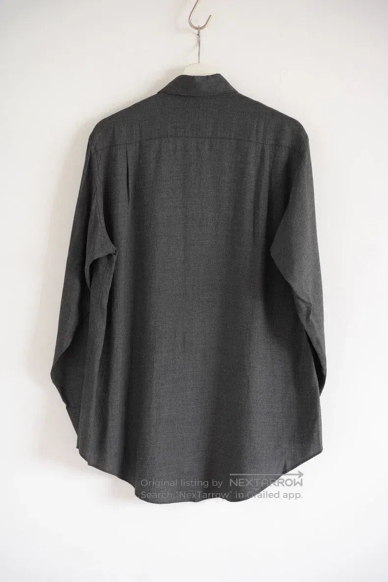 Yohji Yamamoto YOHJI YAMAMOTO Artificial Silk Collar Button Grey Shirt Size US M / EU 48-50 / 2 - 2 Thumbnail