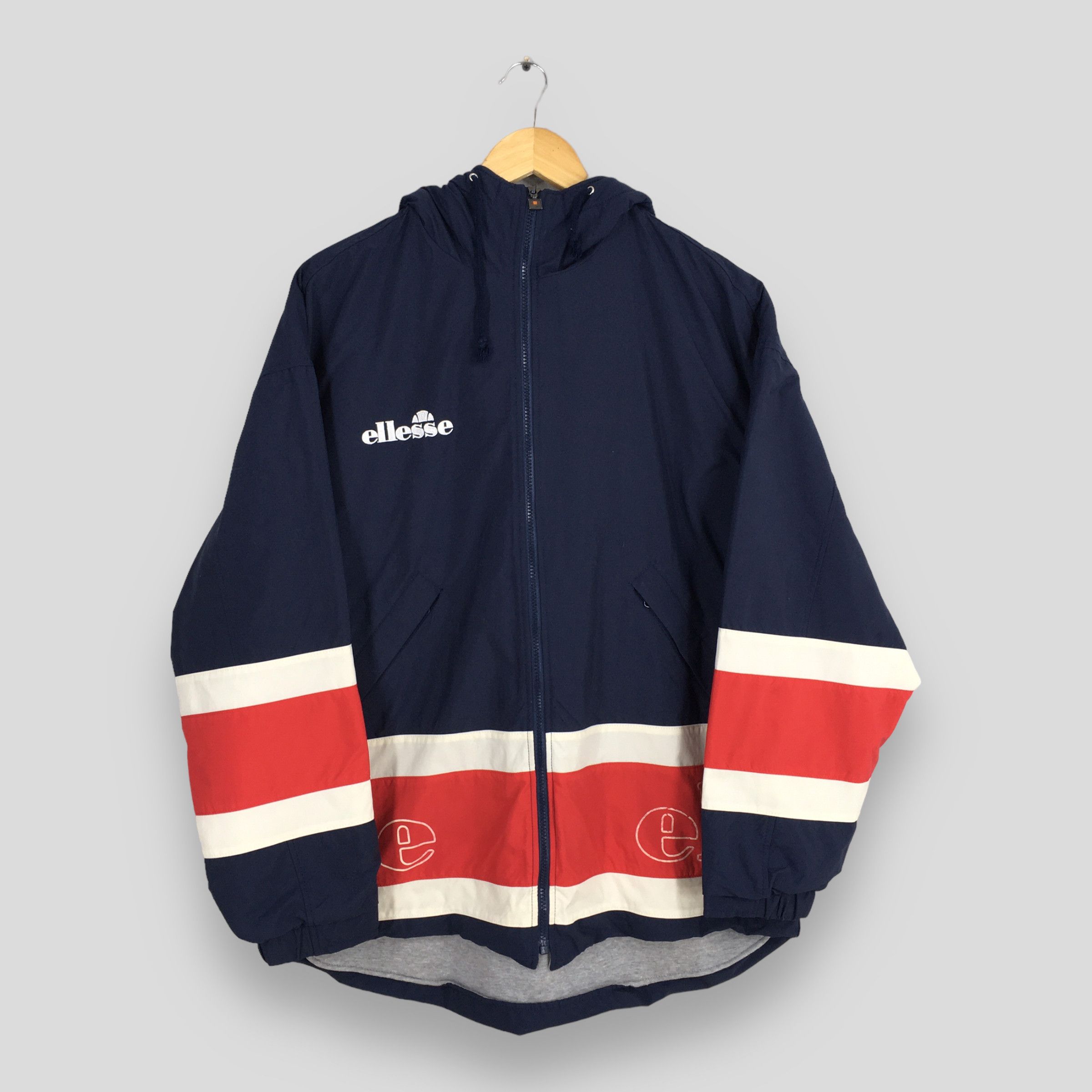 Ellesse Vintage Ellesse Blue Hoodie Bomber Zip Up Jacket Large Size US L / EU 52-54 / 3 - 1 Thumbnail