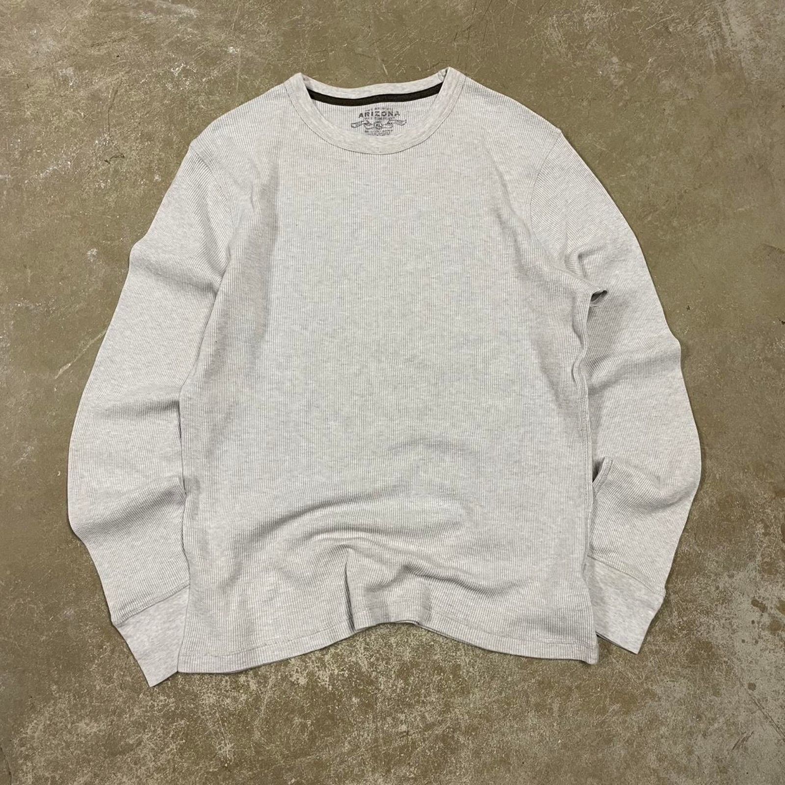& Other Stories White gray long sleeve waffle knit thermal shirt size XL Size US XL / EU 56 / 4 - 1 Thumbnail