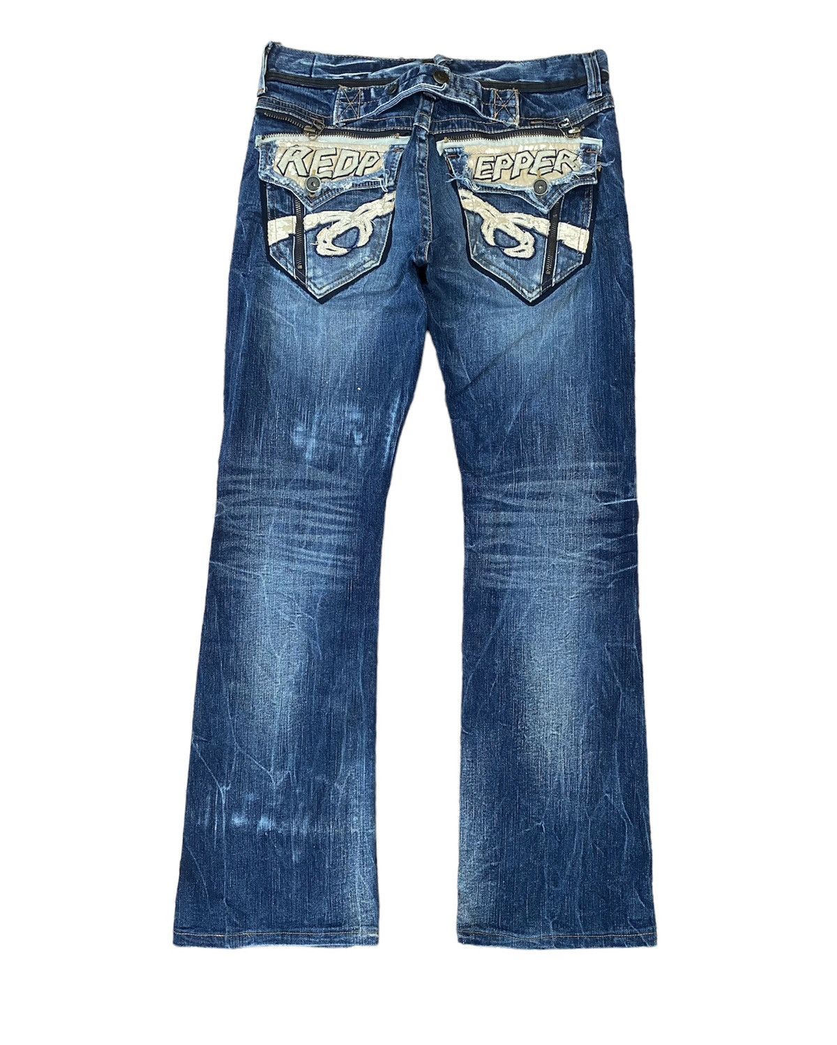 Hysteric Glamour Flare Jeans Red Pepper Japanese Brand Boot Cut Denim Pants Size US 31 - 1 Thumbnail