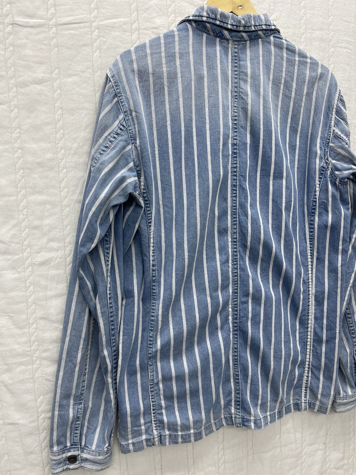 Nudie Jeans STEALS💥NUDIE JEANS HICKORY DENIM JACKET Size US M / EU 48-50 / 2 - 5 Thumbnail
