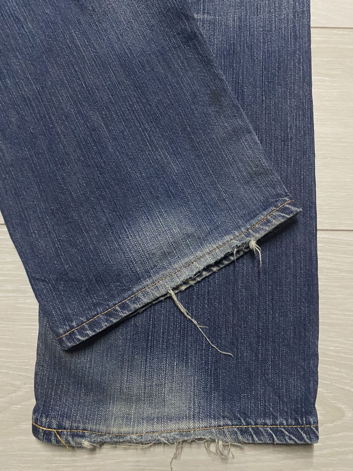 Junya Watanabe Vintage Edwin XV Mud Wash Diatressed Baggy Jeans Size US 32 / EU 48 - 13 Thumbnail