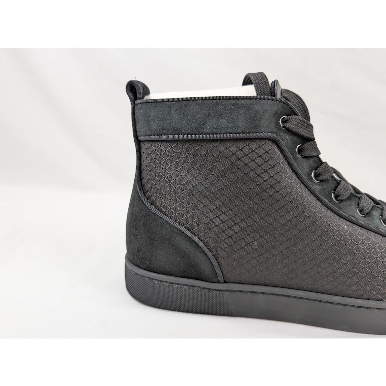 Christian Louboutin o1rshd1 Louis Orlato Flat Hi-Top Sneakers in Black Size US 9 / EU 42 - 4 Thumbnail