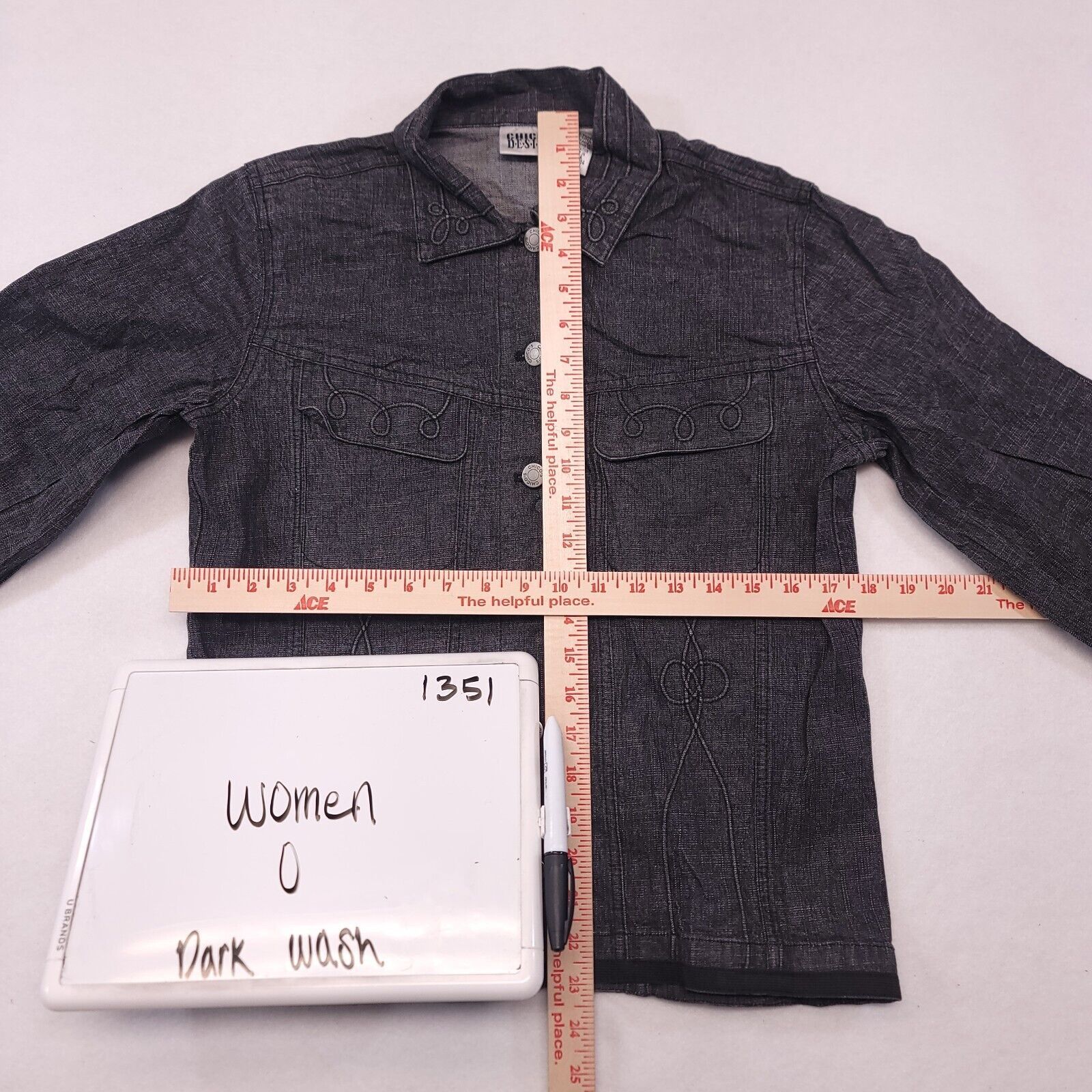 Chicos Chicos Design Button Up Denim Shirt Womens Size 0 Black Size XS / US 0-2 / IT 36-38 - 6 Thumbnail