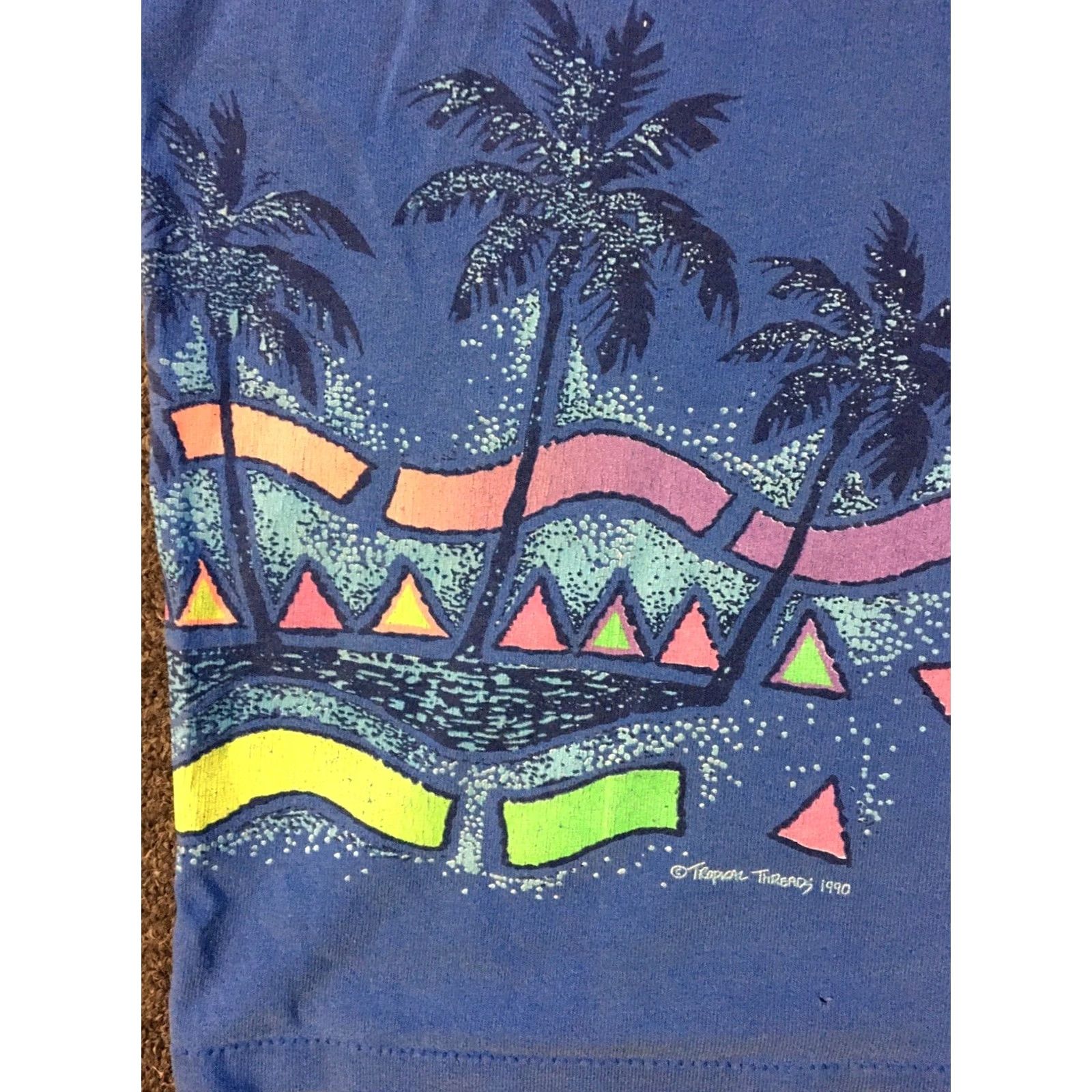 Vintage VINTAGE 90s Tropical Threads Faded All Over Print Surf Shirt M Blue Nike? Size US M / EU 48-50 / 2 - 4 Thumbnail