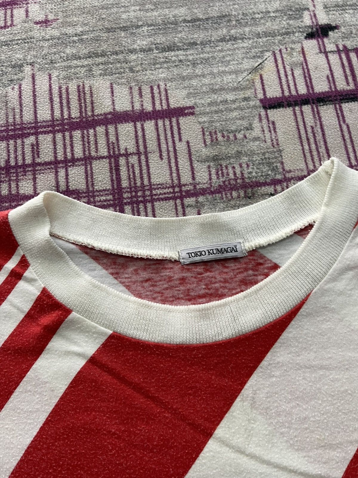 Tokio Kumagai VTG TOKIO KUMAGAI RED AND WHITE CANDY CANE STRIPED VERY RARE Size US M / EU 48-50 / 2 - 2 Thumbnail