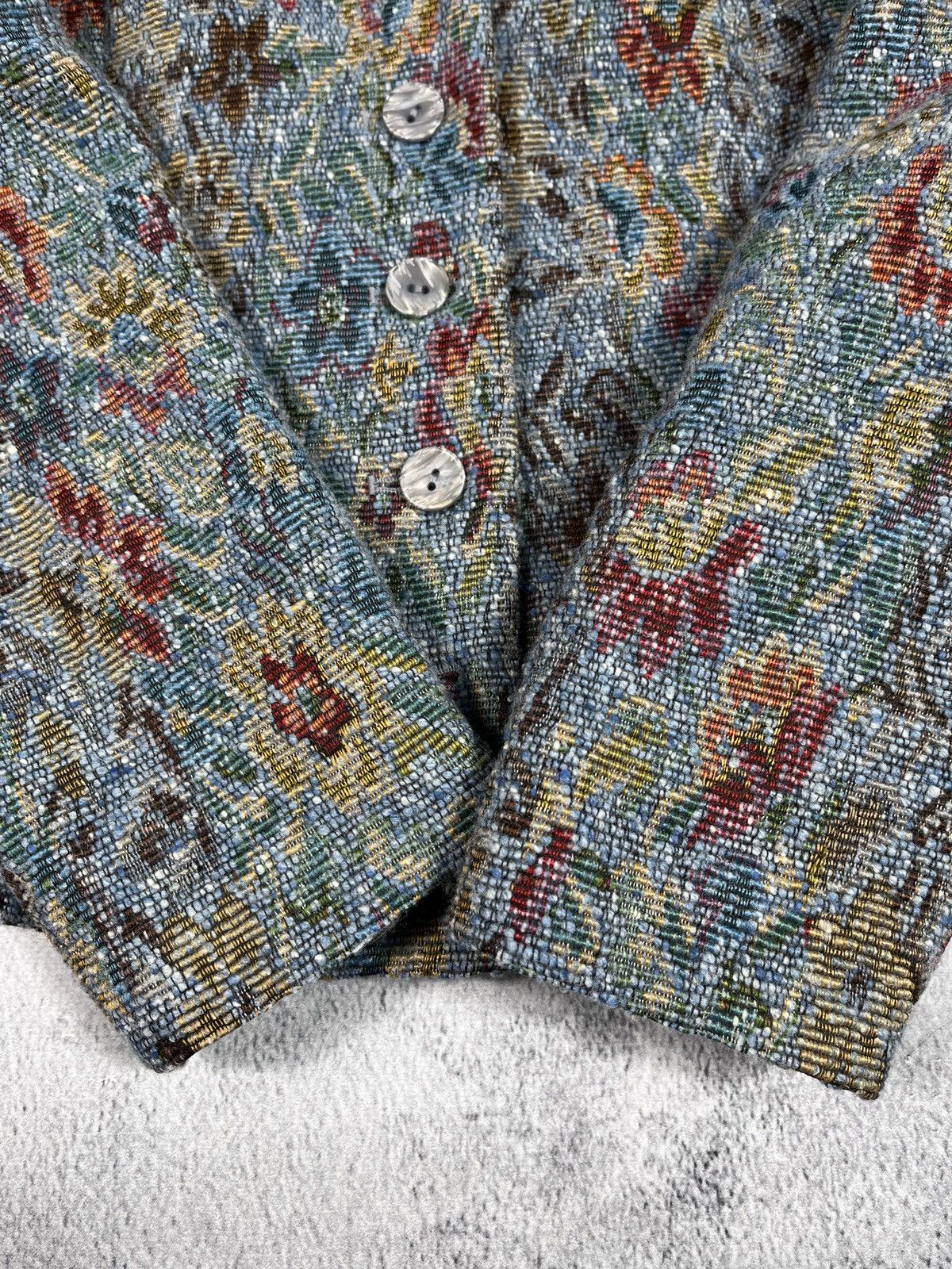 Vintage Vintage Y2K knitted floral blazer Jacket retro style size 13 Size M / US 6-8 / IT 42-44 - 5 Thumbnail