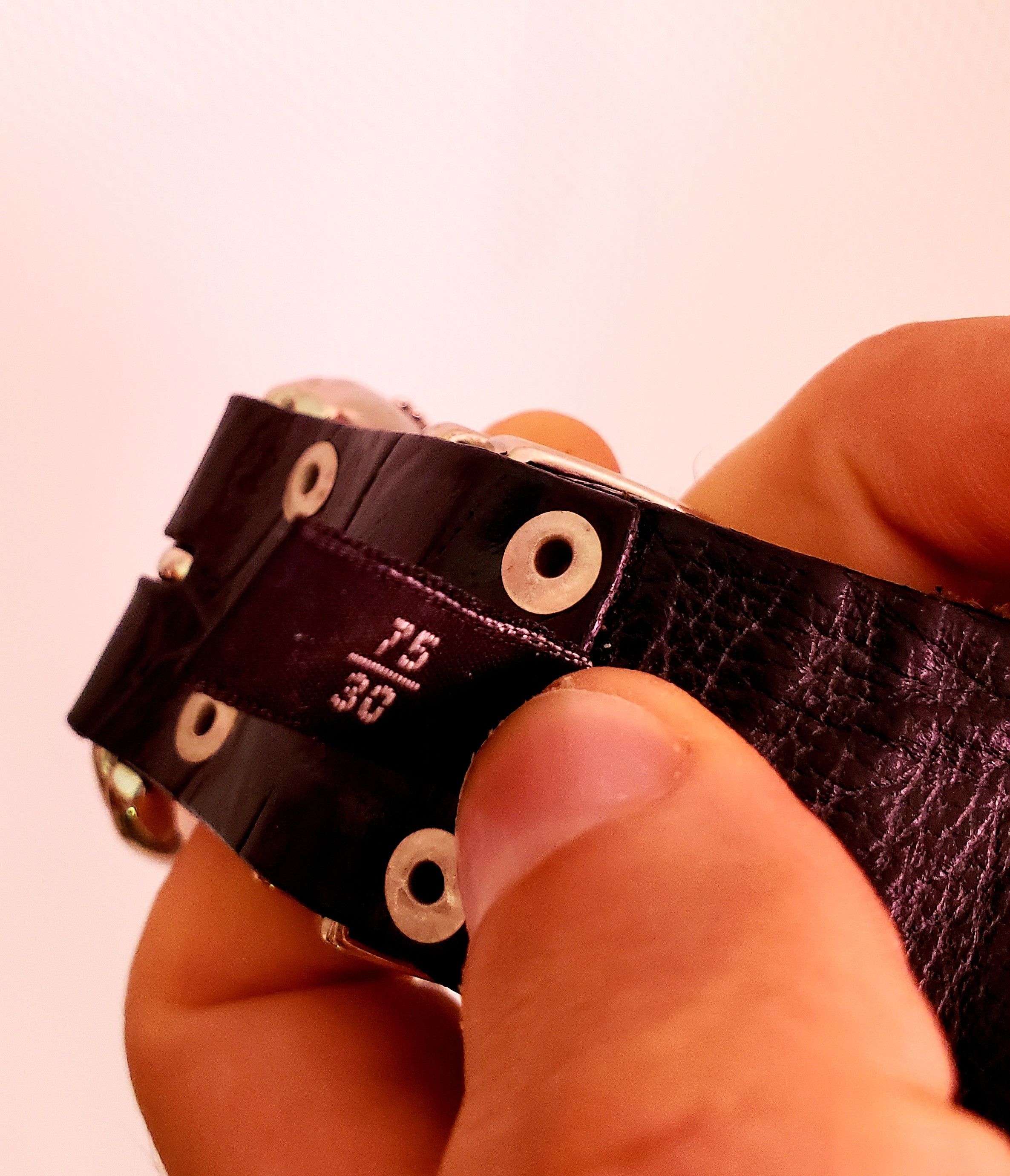 Other Rare Nanni Leather Metal Belt Embellished 75/30 length 83 cm Size ONE SIZE - 6 Thumbnail