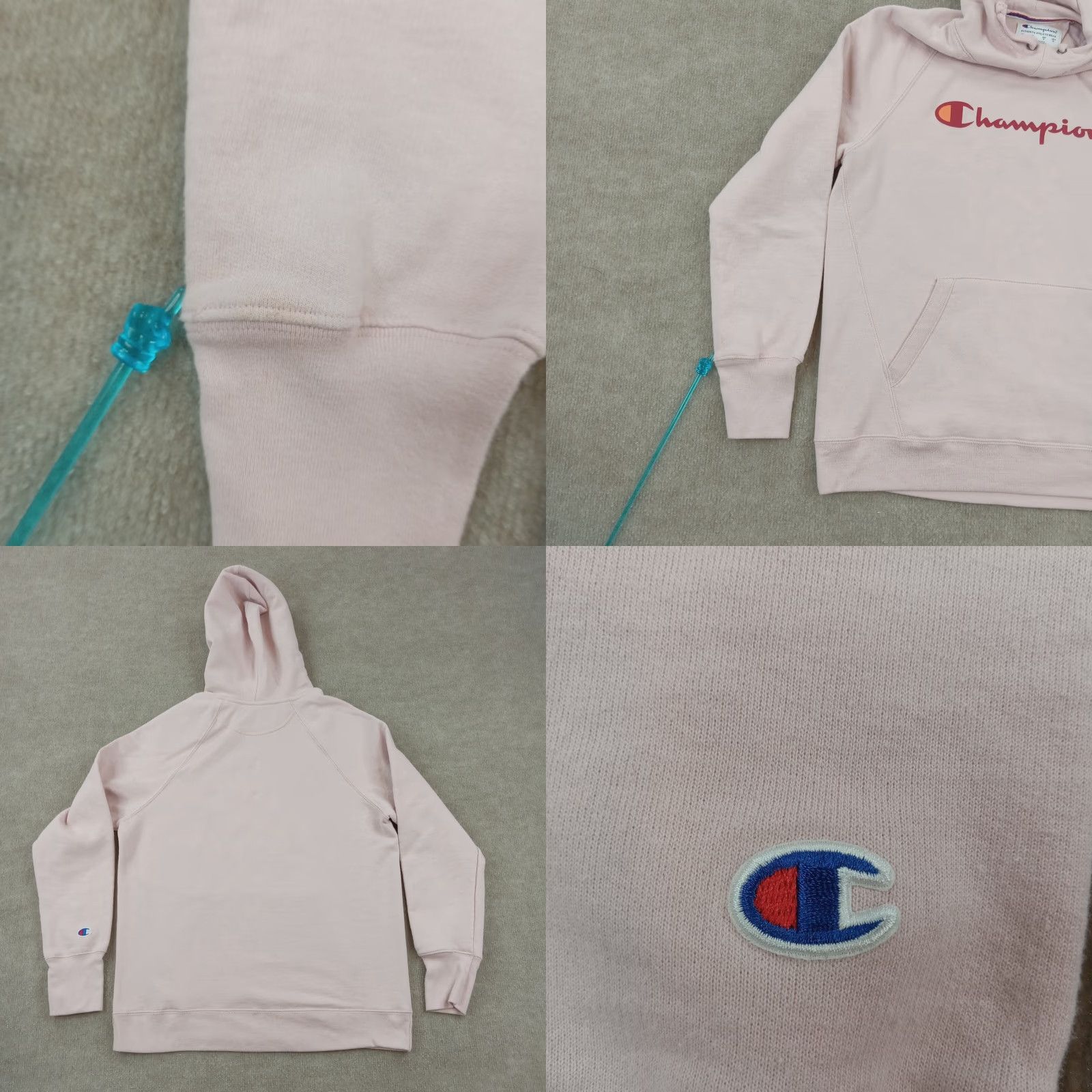 Champion Champion Hoodie Womens Medium Pink Sweatshirt Casual Pullover Size M / US 6-8 / IT 42-44 - 8 Thumbnail