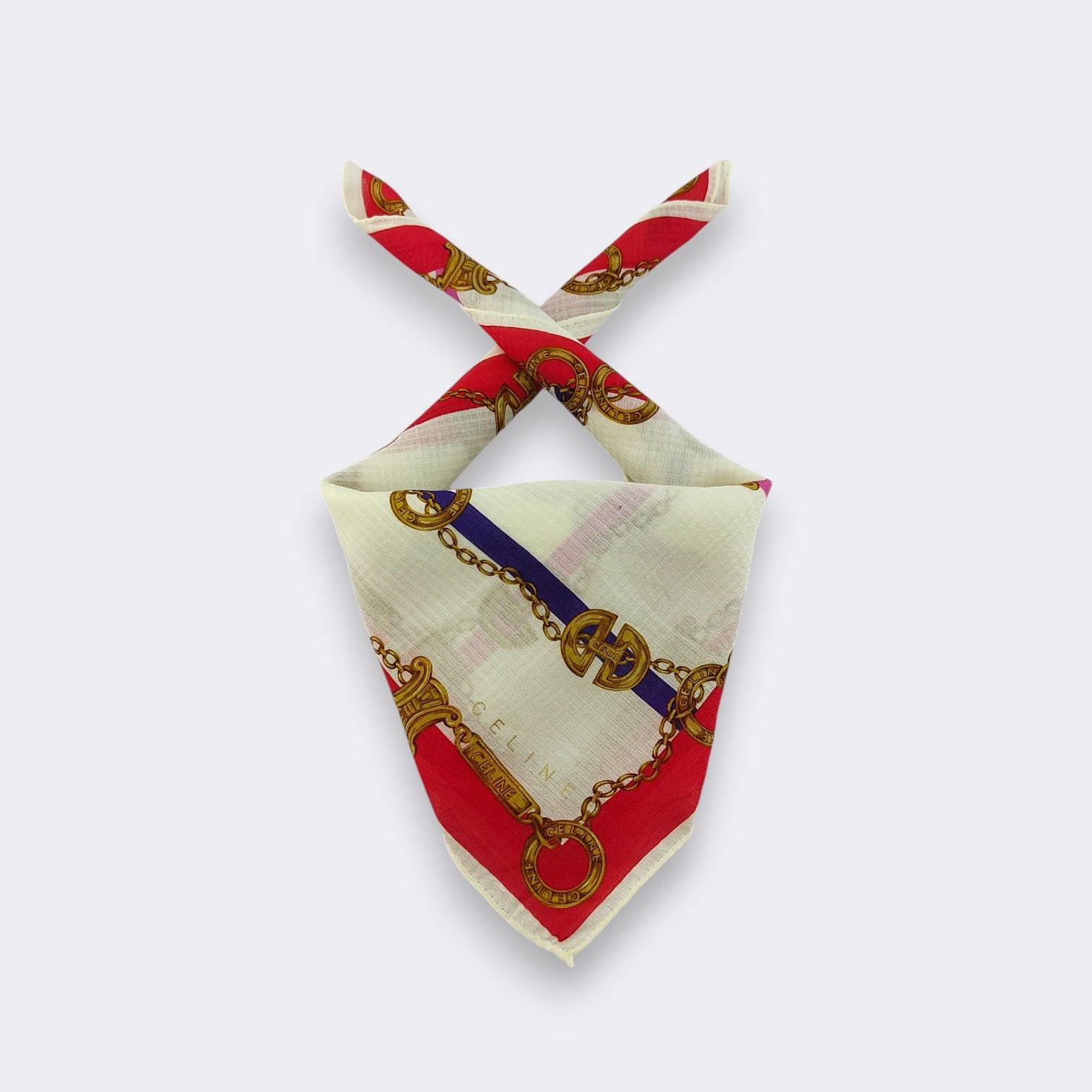 Celine Vintage Celine Handkerchief Neckerchief Bandana H338M Size ONE SIZE - 1 Thumbnail