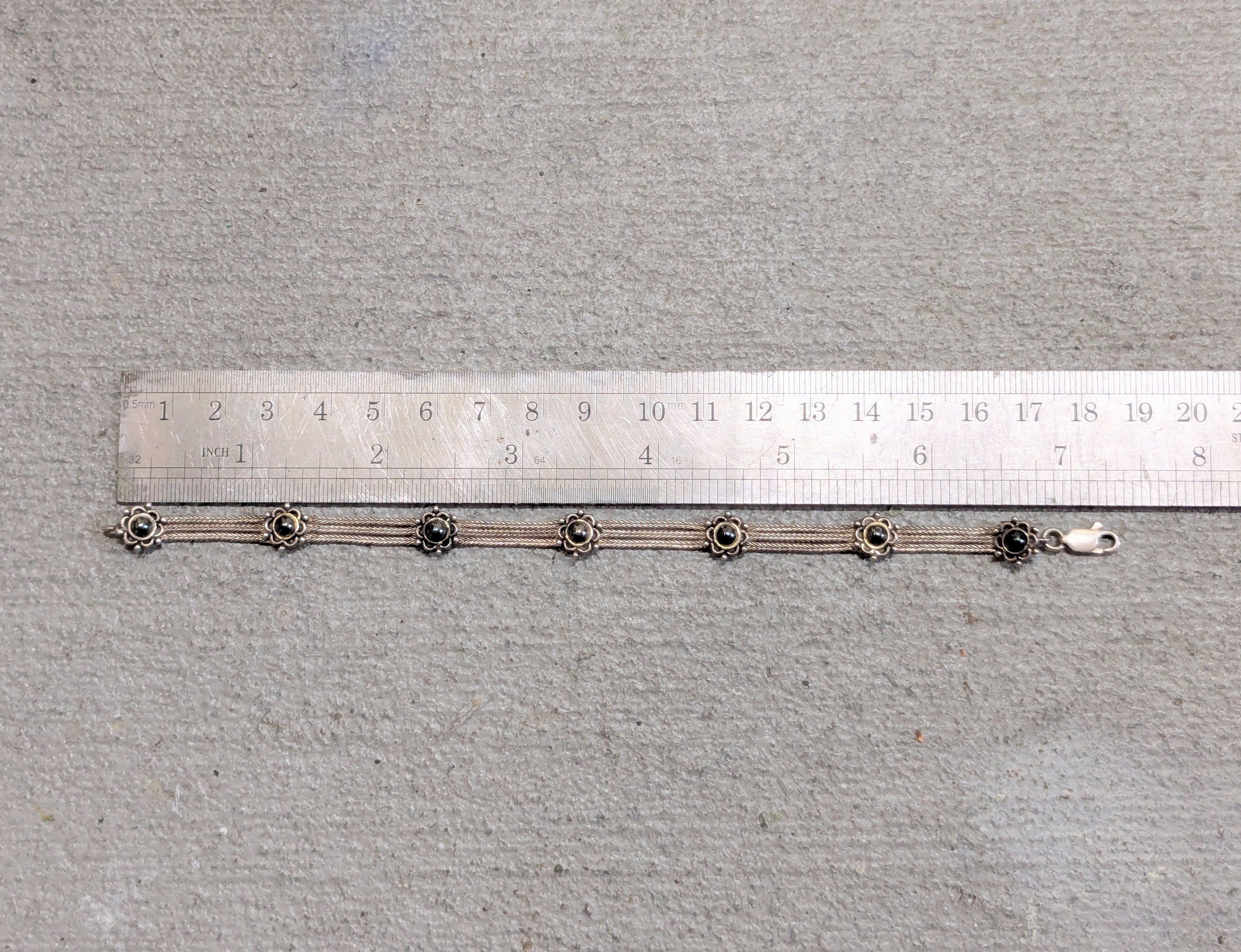Jewelry Vintage Sterling Silver Bracelet Mesh Chain 7.25 Size ONE SIZE - 15 Thumbnail