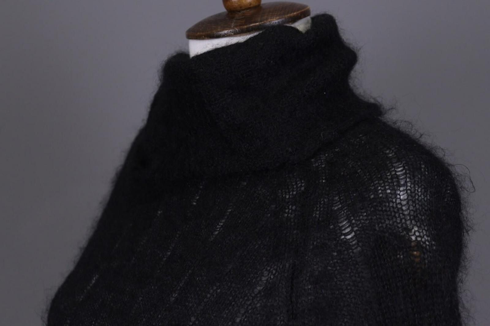 BILLTORNADE Bill Tornade Black Mesh Turtle Neck Knit Sweater Size S Size S / US 4 / IT 40 - 7 Thumbnail