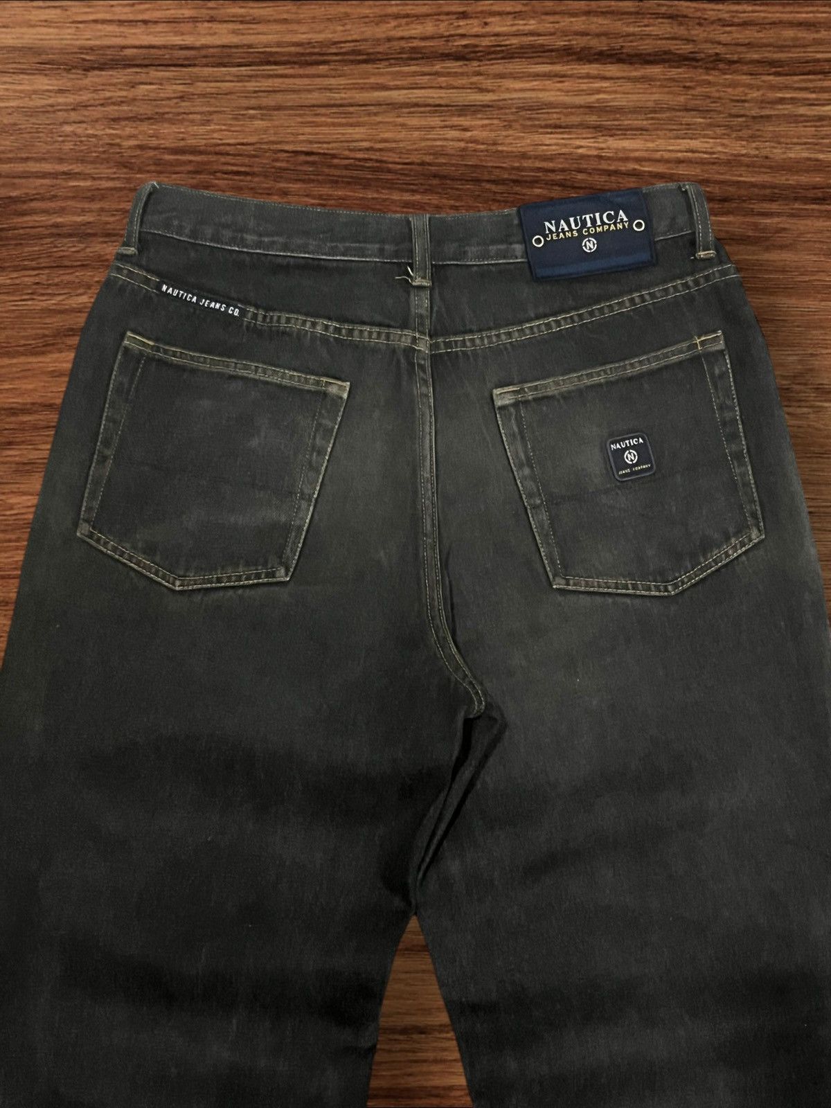 Le Grande Bleu (L.G.B.) × Nautica ⚡️Baggy⚡️Sick Nautica Grunge Style Distressed Frayed Leg Jeans Size US 32 / EU 48 - 7 Thumbnail