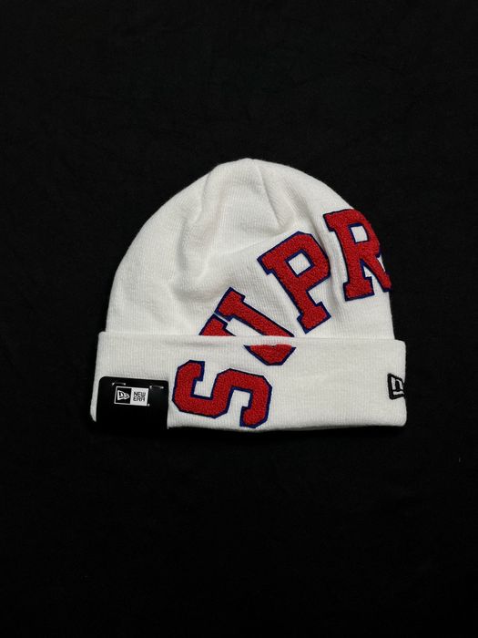 Supreme Deadstock 20 F/W Supreme New Era Big Arc White Beanie OS