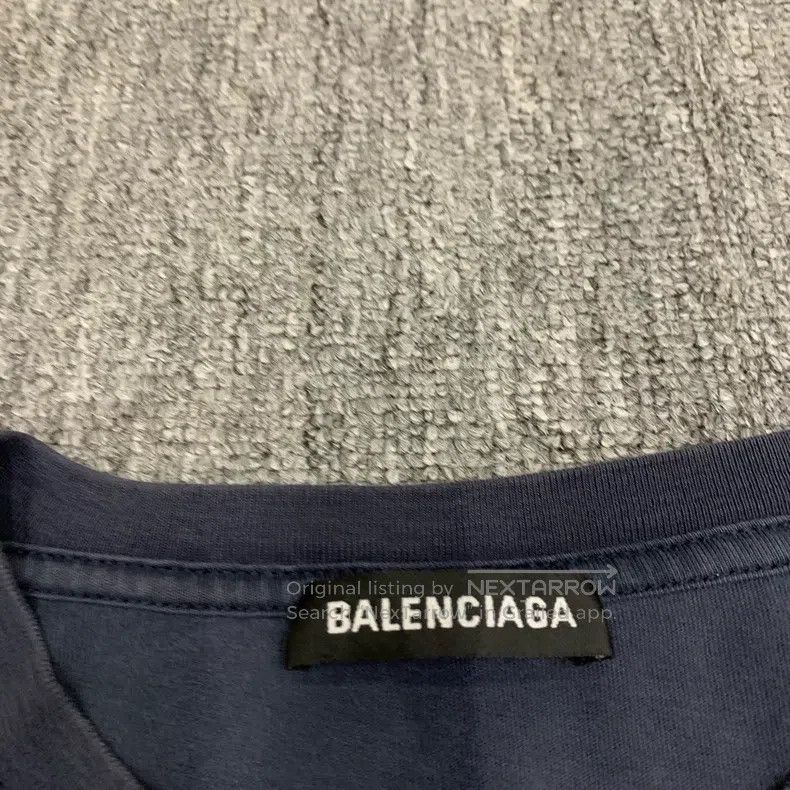 Balenciaga Balenciaga Navy Blue Cola Short Sleeve Size US XL / EU 56 / 4 - 6 Thumbnail