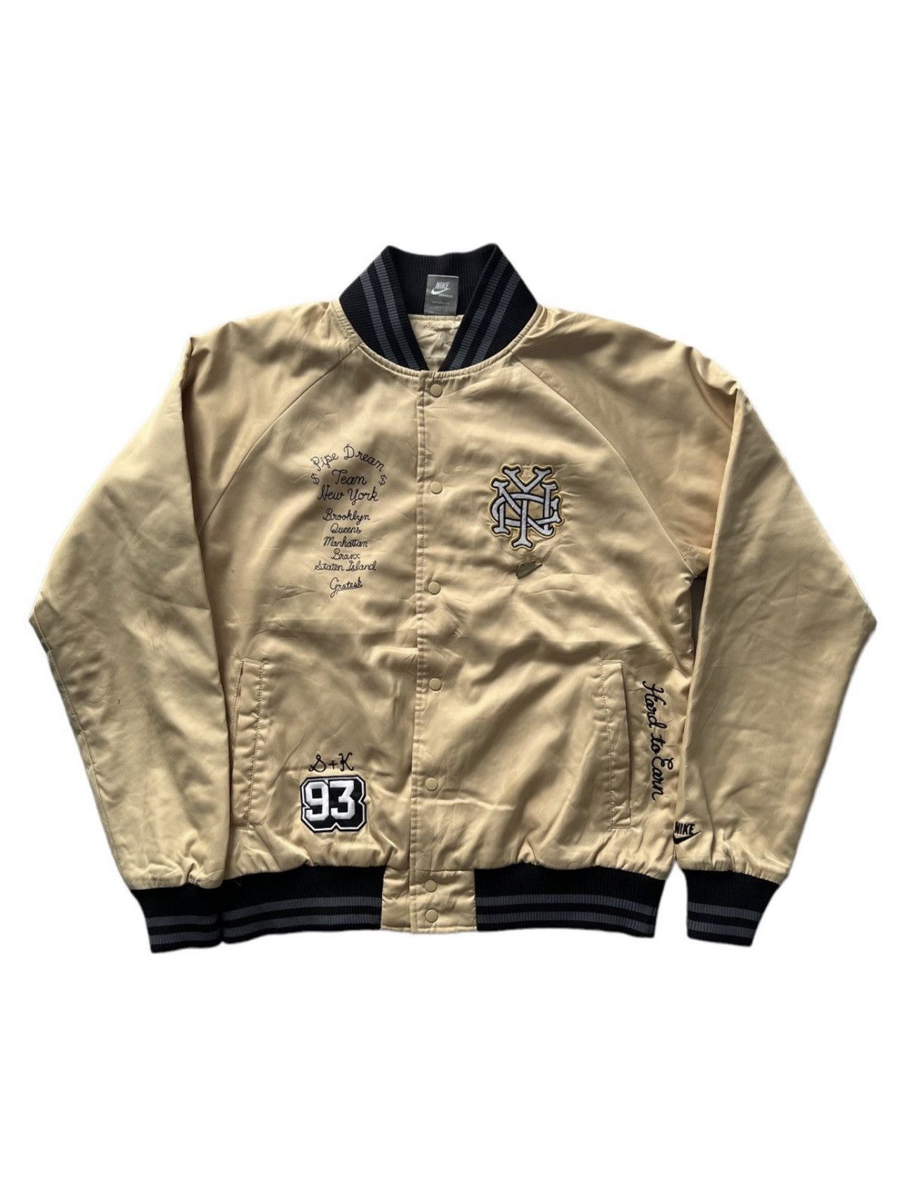 Nike VERY RARE VINTAGE JACKET VARSITY NIKE PIPE DREAM NEW YORK Size US M / EU 48-50 / 2 - 1 Thumbnail