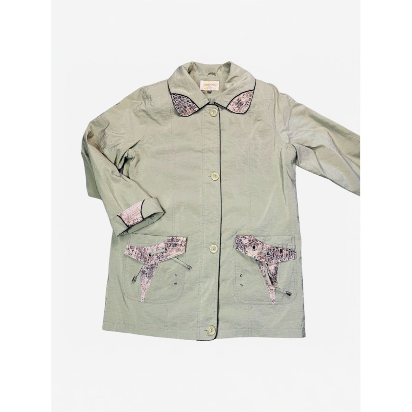 Other Vintage Kaerlanbo Light Sage Green Trench Coat Size L Size L / US 10 / IT 46 - 2 Thumbnail