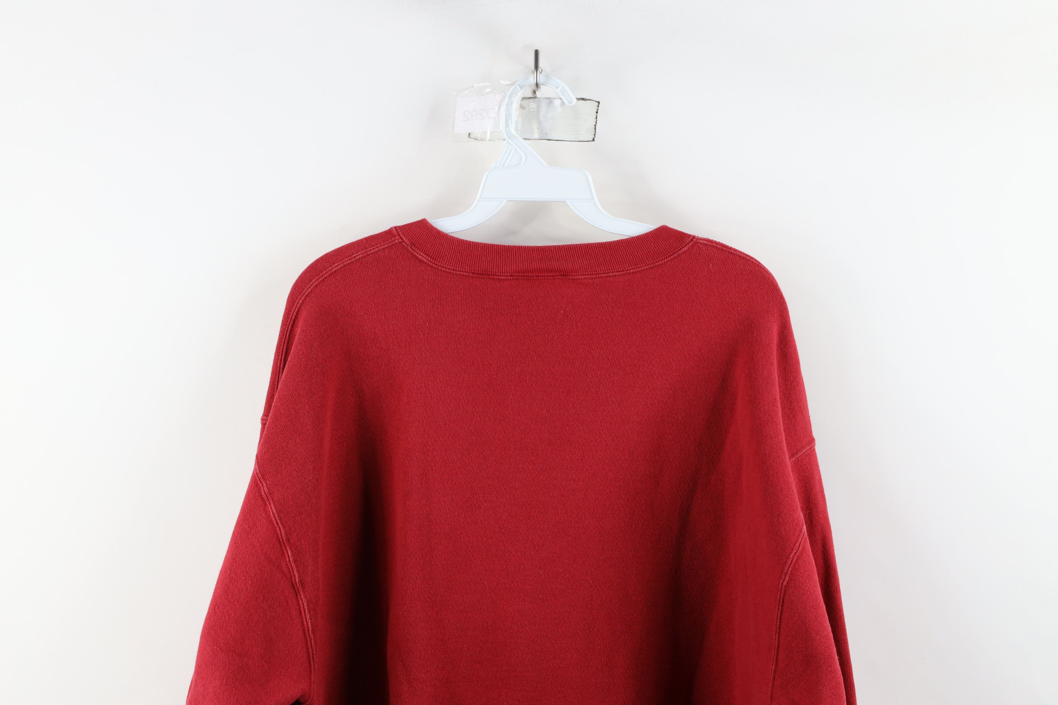 Fossil × Vintage Vintage 90s Fossil Watch Spell Crewneck Sweatshirt Red USA Size US M / EU 48-50 / 2 - 12 Thumbnail