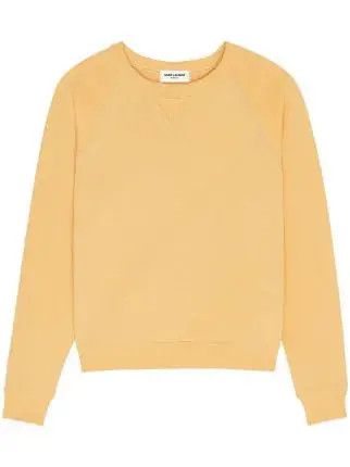 Saint Laurent Paris o1s1wg110924 Raglan Sweatshirt in Peach Size US L / EU 52-54 / 3 - 1 Preview