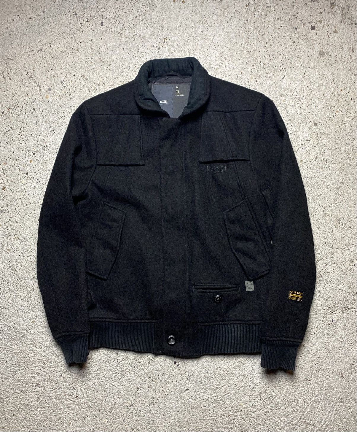 G-Star G star bomber wool jacket old money black Size US M / EU 48-50 / 2 - 4 Thumbnail