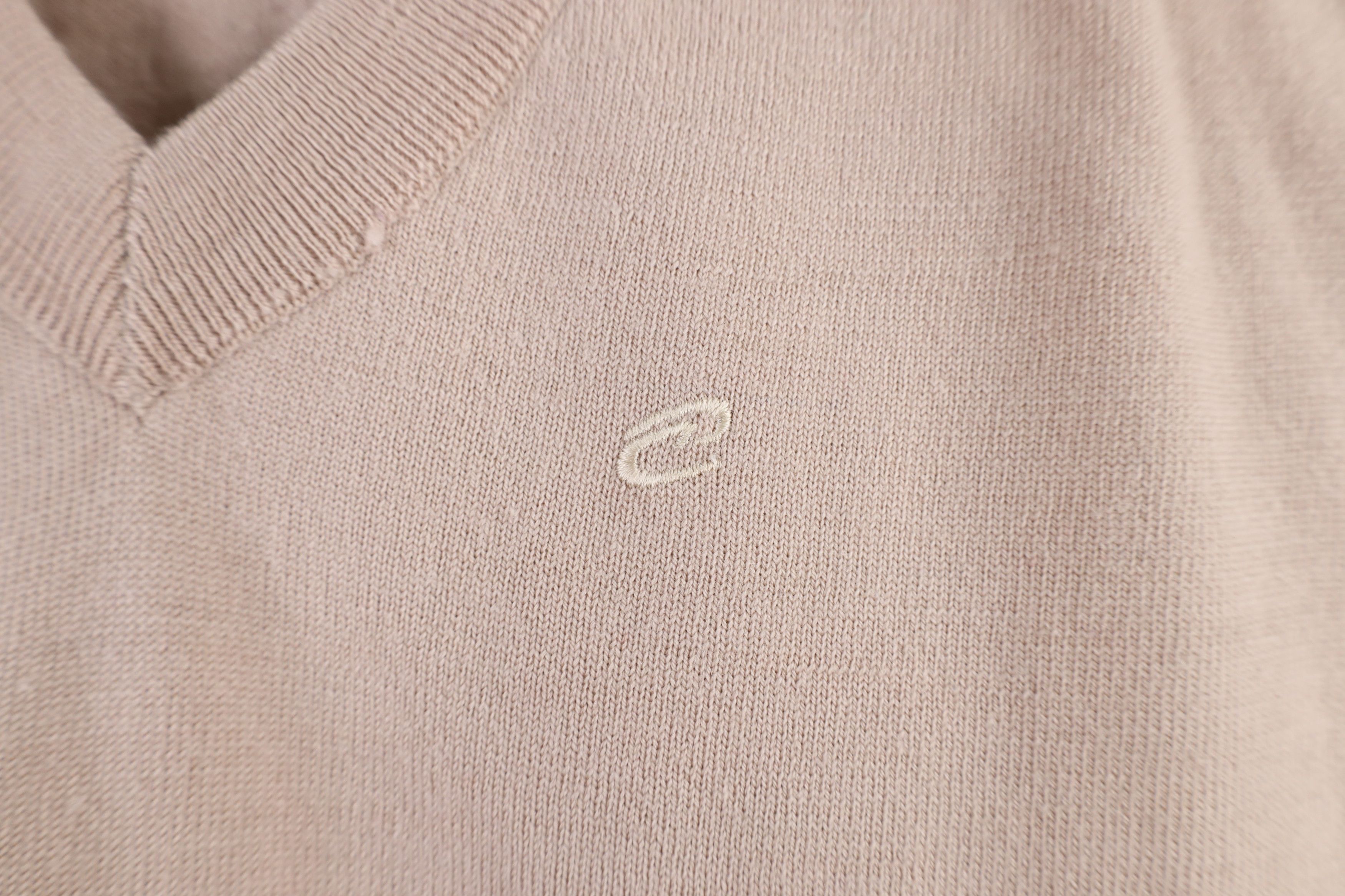 Vintage Vintage 90s Streetwear Merino Wool Knit Sweater Vest Beige Size US L / EU 52-54 / 3 - 4 Thumbnail