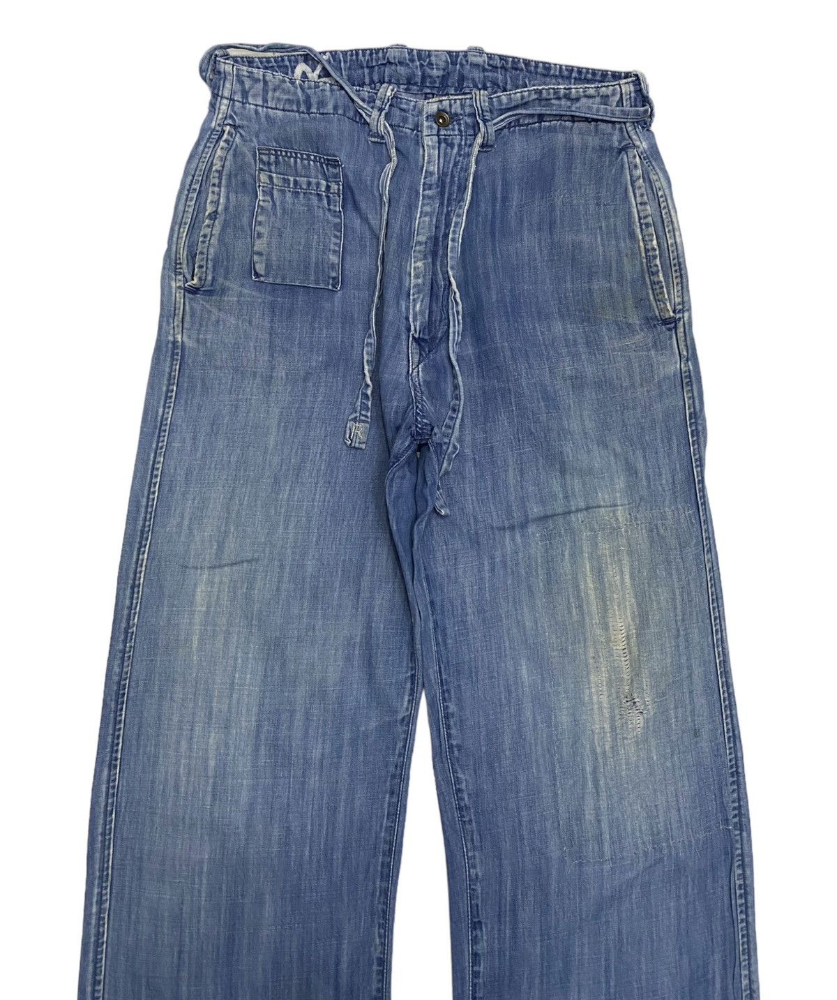 45rpm 🔥VINTAGE R BY 45RPM BAGGY LINEN CASUAL PANTS LIKE HAKAMA Size US 30 / EU 46 - 3 Thumbnail