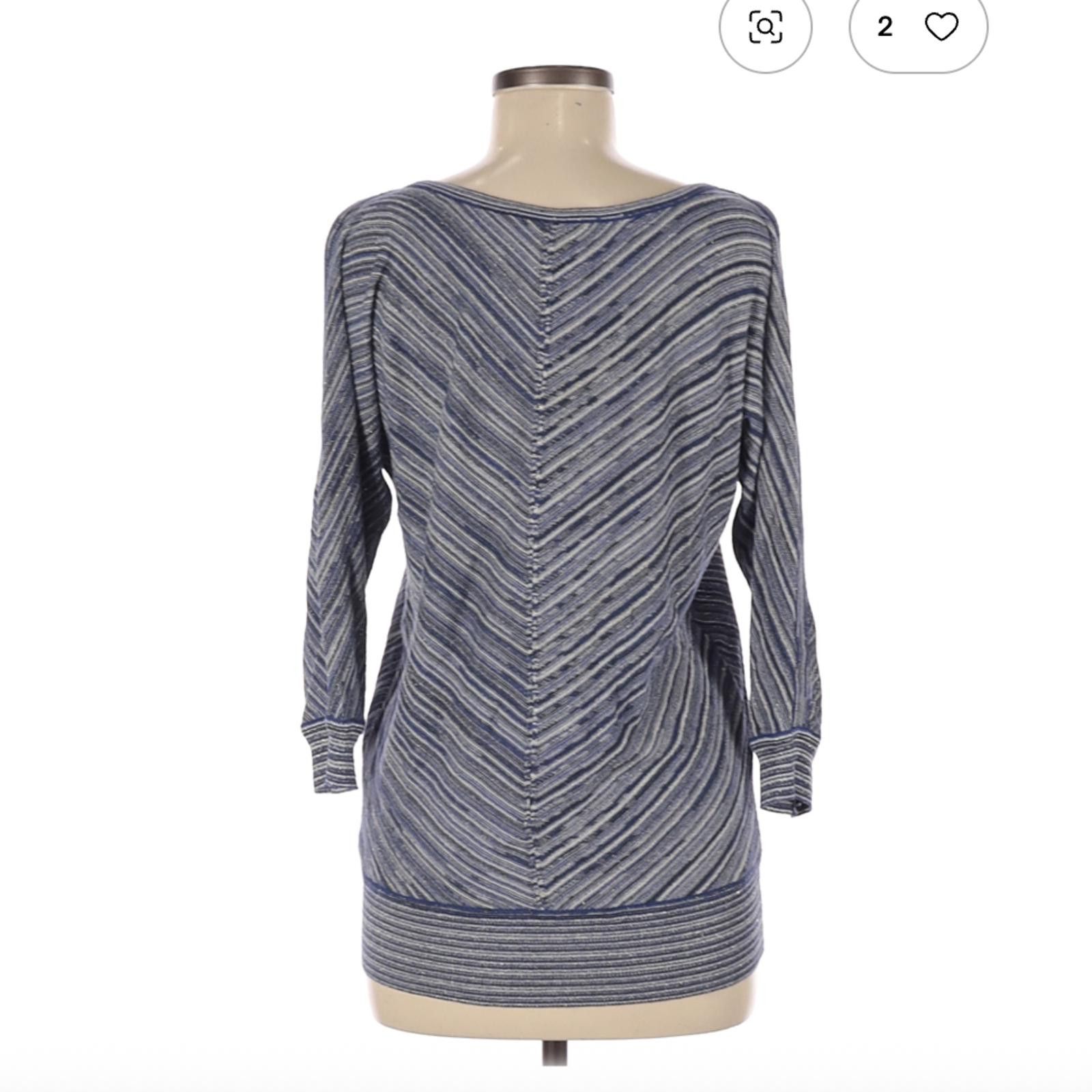 Other White House Black Market Blue 3/4 Sleeve Top Size M Size M / US 6-8 / IT 42-44 - 2 Thumbnail