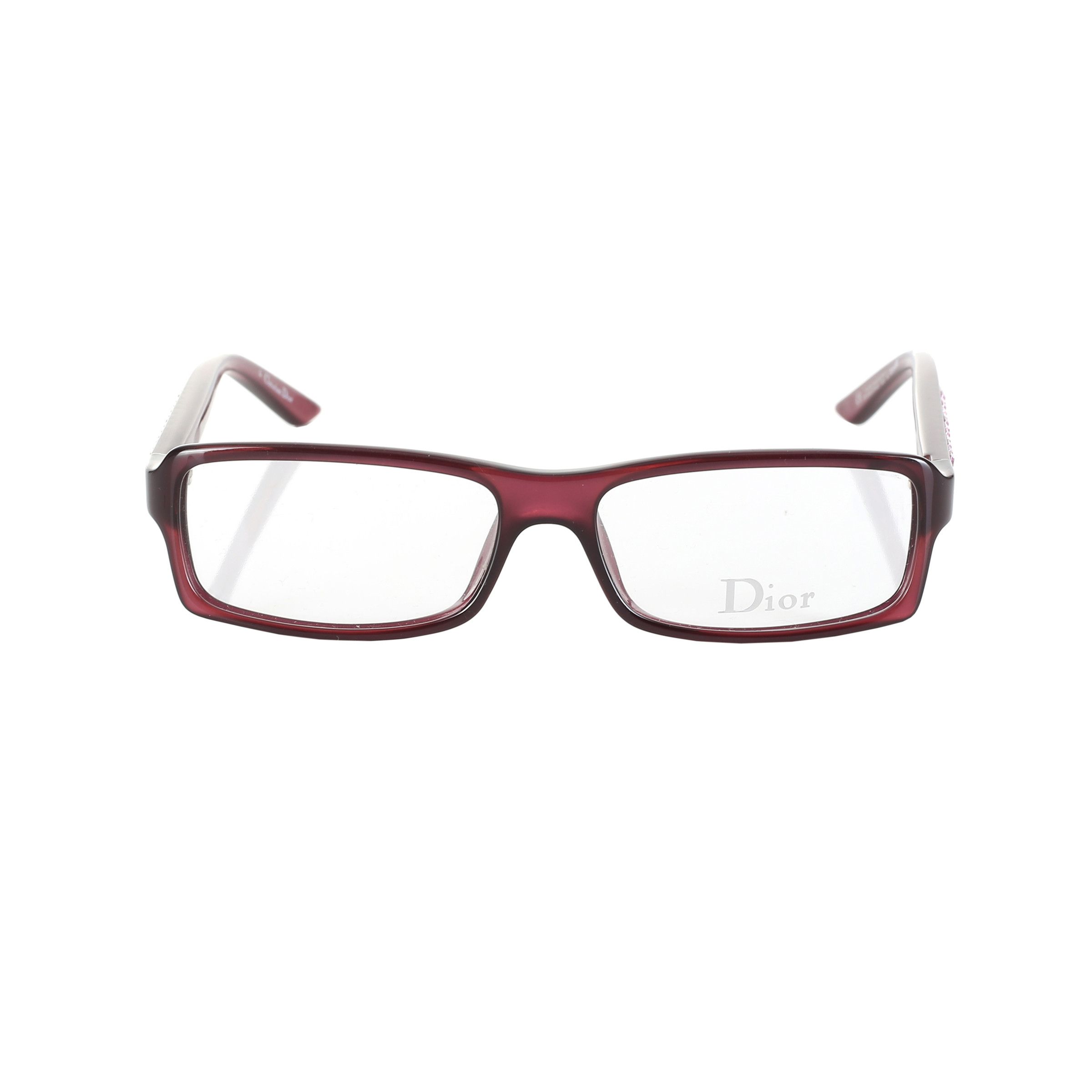 Dior × Vintage Christian Dior '00s Transparent Pink Crystal Frame Glasses Size ONE SIZE - 2 Thumbnail