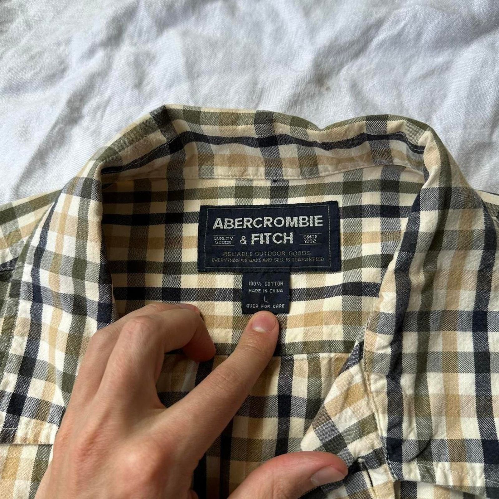 Abercrombie & Fitch × Vintage Vintage 00s Abercrombie & Fitch Plaid Button Up Short Sleeve Size US XL / EU 56 / 4 - 4 Thumbnail