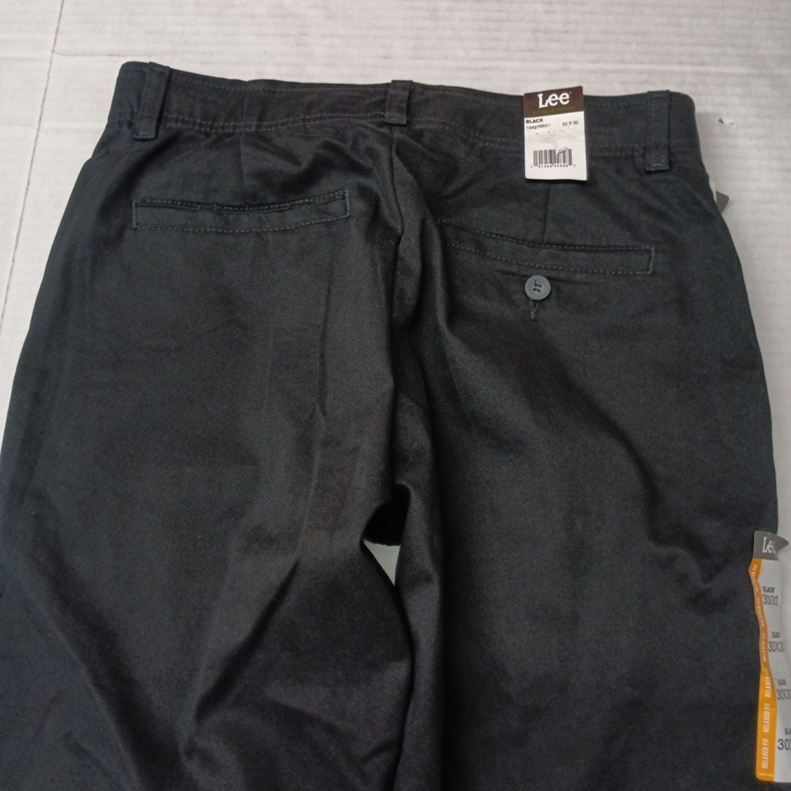 Lee Lee Men's 30x30 Straight Fit Tapered Leg Black Chino Pants Size US 30 / EU 46 - 8 Thumbnail