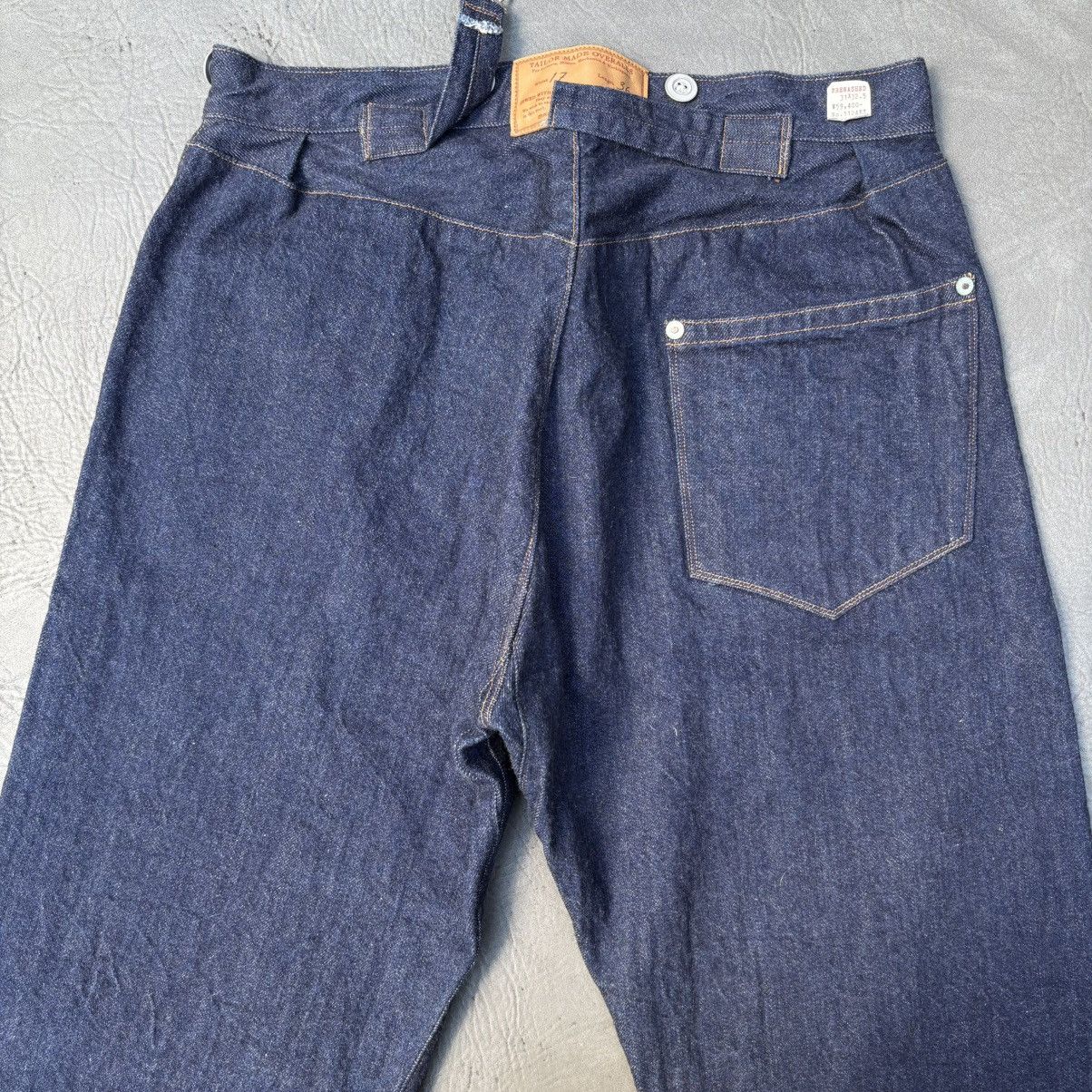 Ooe Yofukuten Ooe Yofukuten No.1124xx Blue Denim Overalls Linen Sewed 31 Size US 31 - 4 Thumbnail