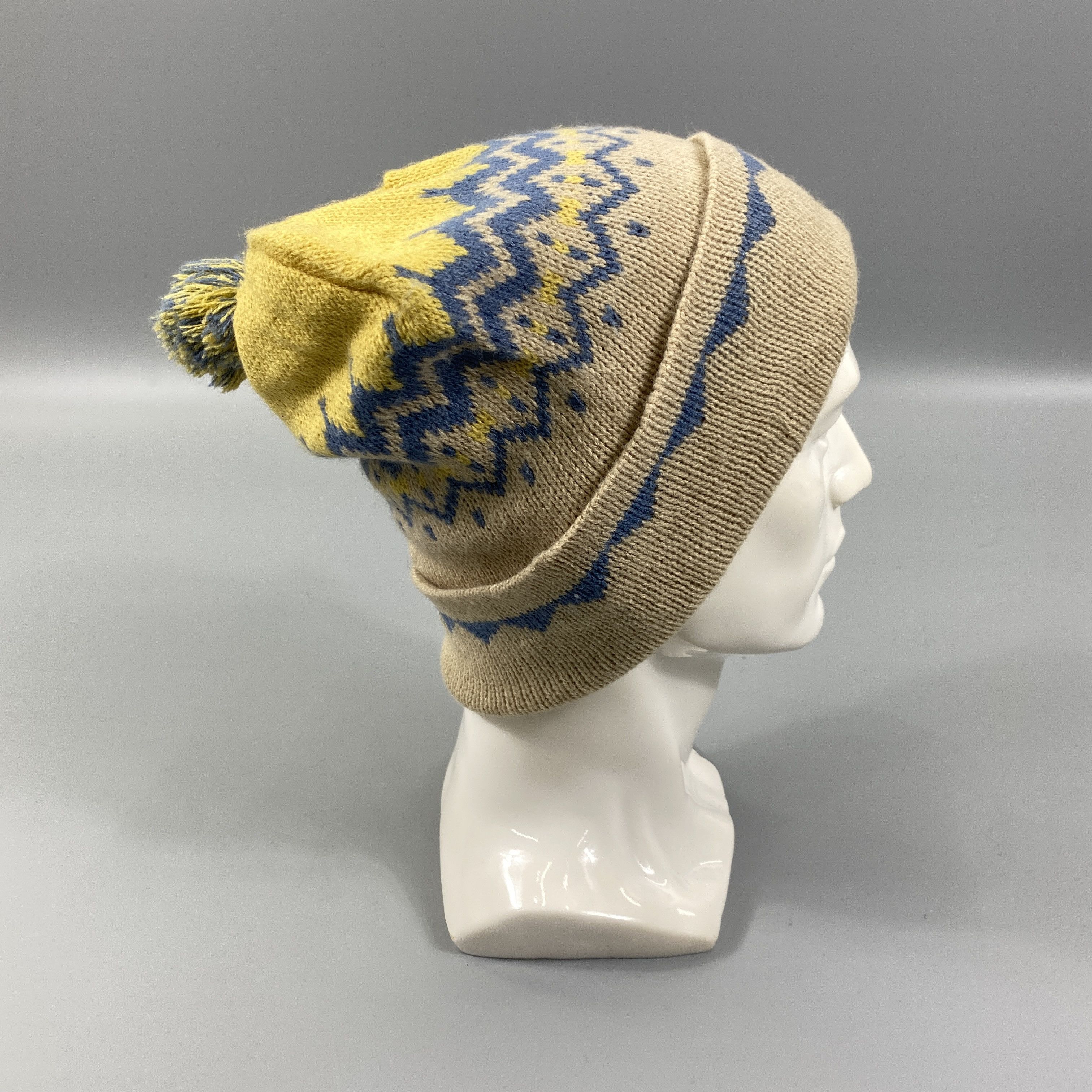 Japanese Brand Pattern Snow Cap Beanie Hat Pom Pom -BN1109 Size ONE SIZE - 4 Thumbnail