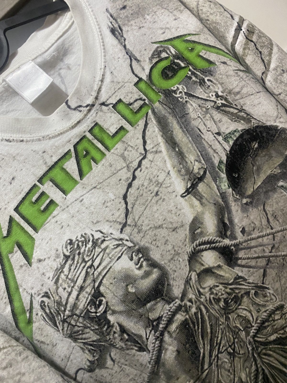 Band Tees × Metallica × Vintage Metallica and justice for all AOP Vintage y2k fullprint tee Size US L / EU 52-54 / 3 - 6 Thumbnail