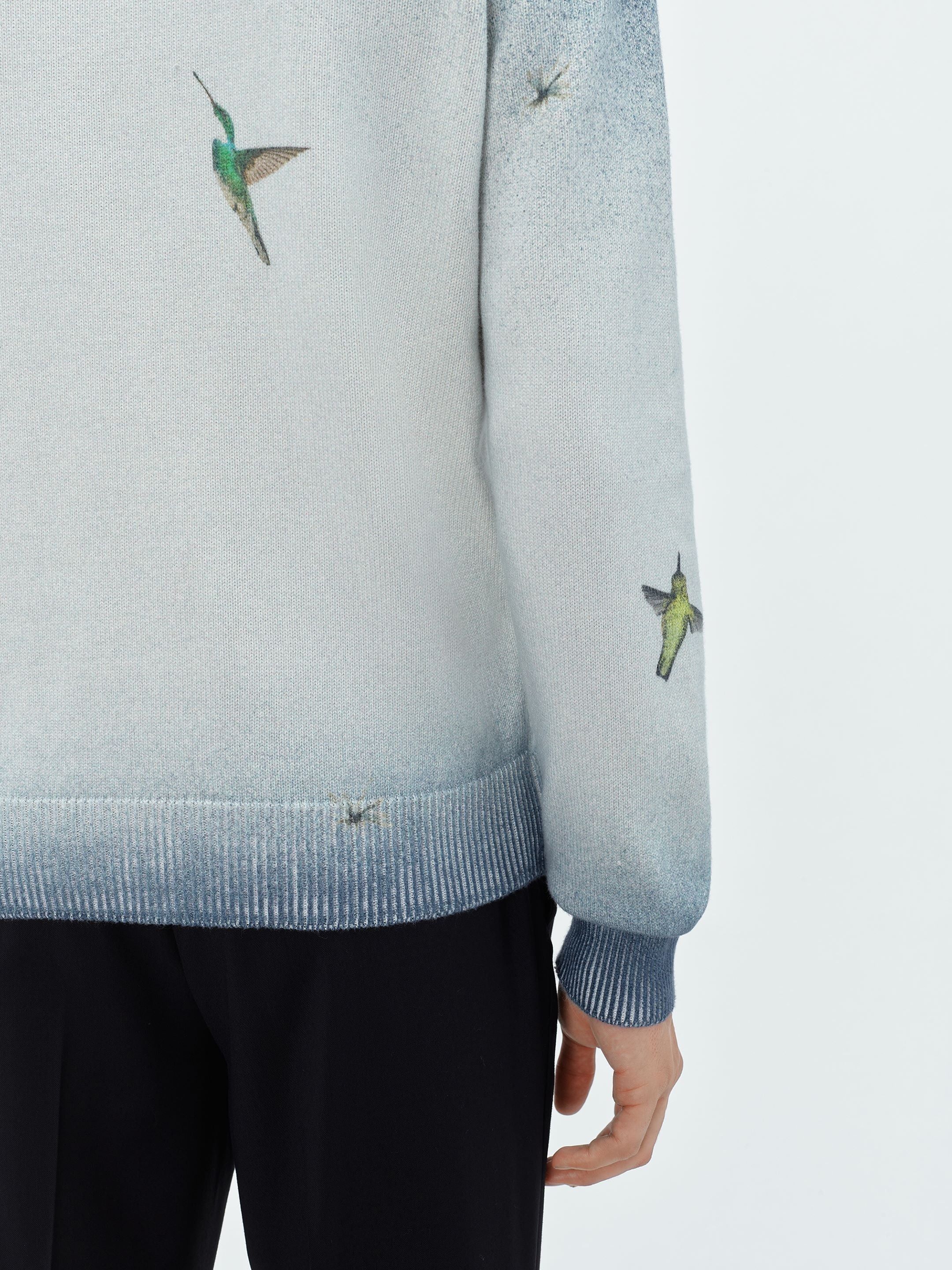 Amiri o1s1wg110525 Embroidered Hummingbird Crewneck Sweater Size US S / EU 44-46 / 1 - 7 Thumbnail