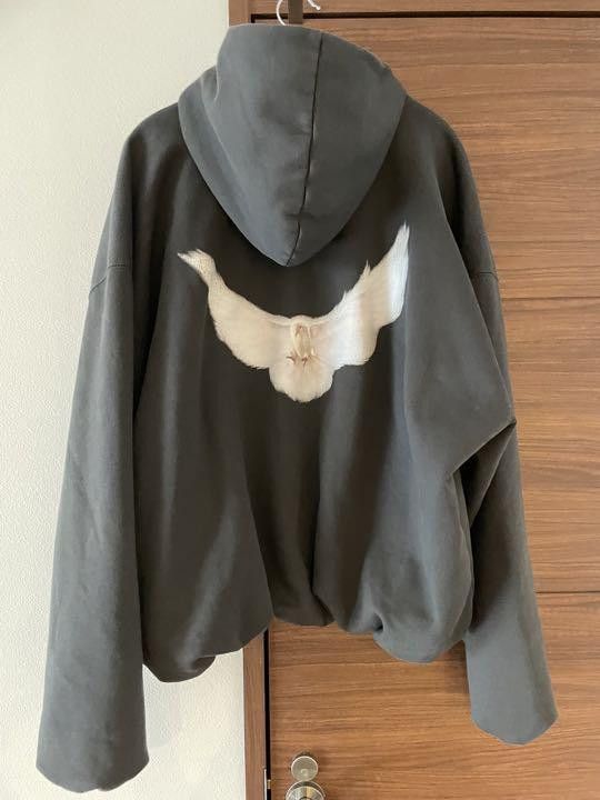 Gap Yeezy Gap Balenciaga dove black shrunken hoodie | Grailed