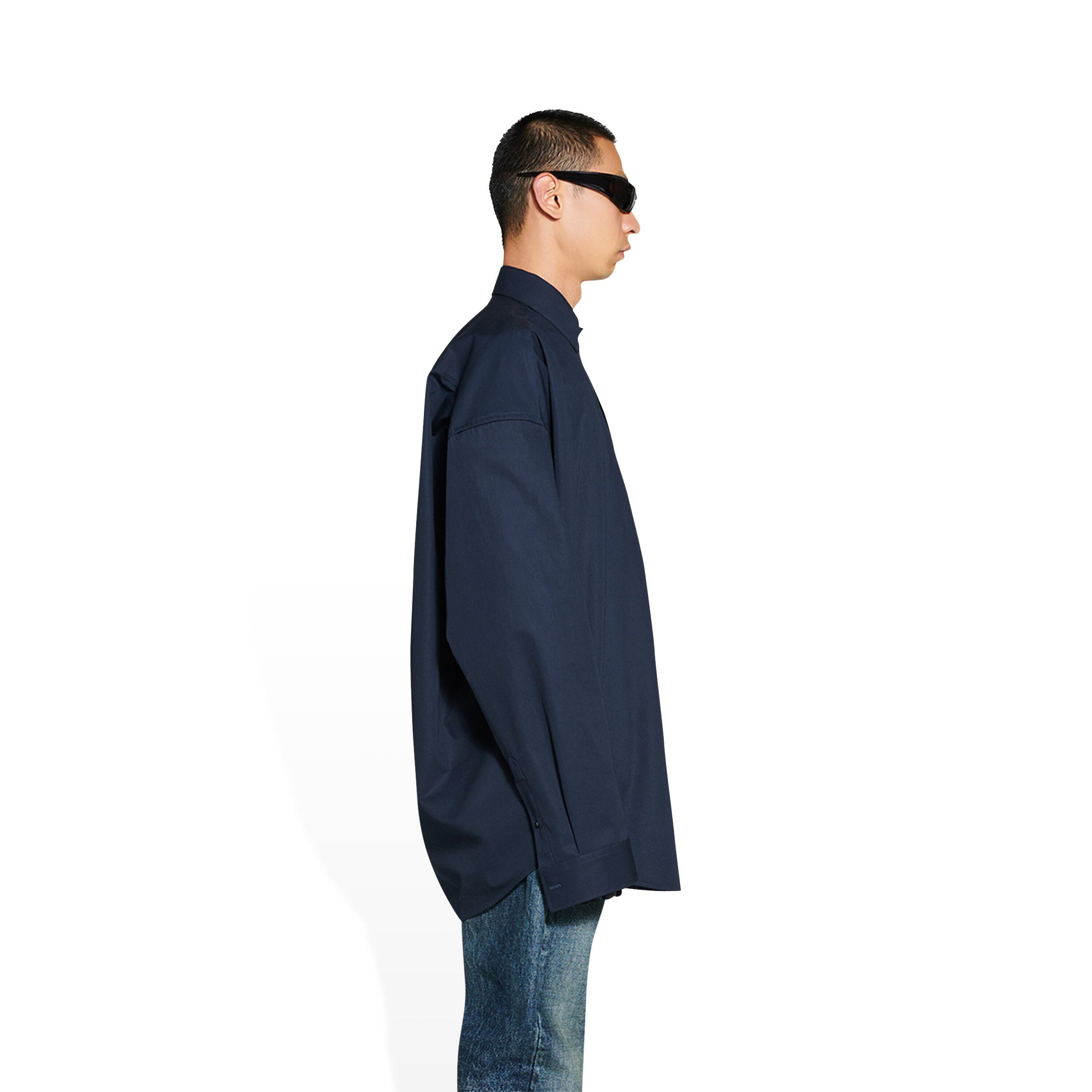 Balenciaga o1in1g1024 Cocoon Shirt in Navy Size US M / EU 48-50 / 2 - 5 Thumbnail