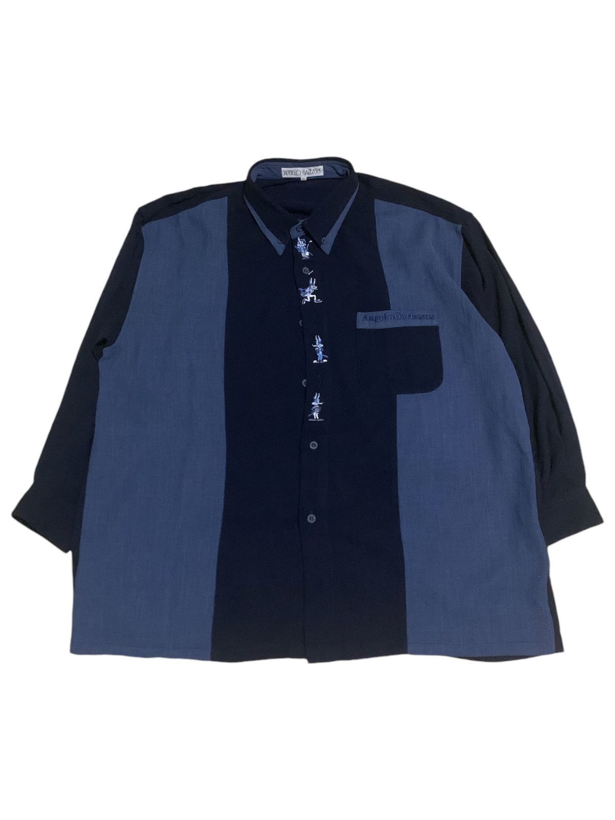 Vintage 2000s Angelo Garbasus Two Tone Shirt Size US XL / EU 56 / 4 - 1 Thumbnail